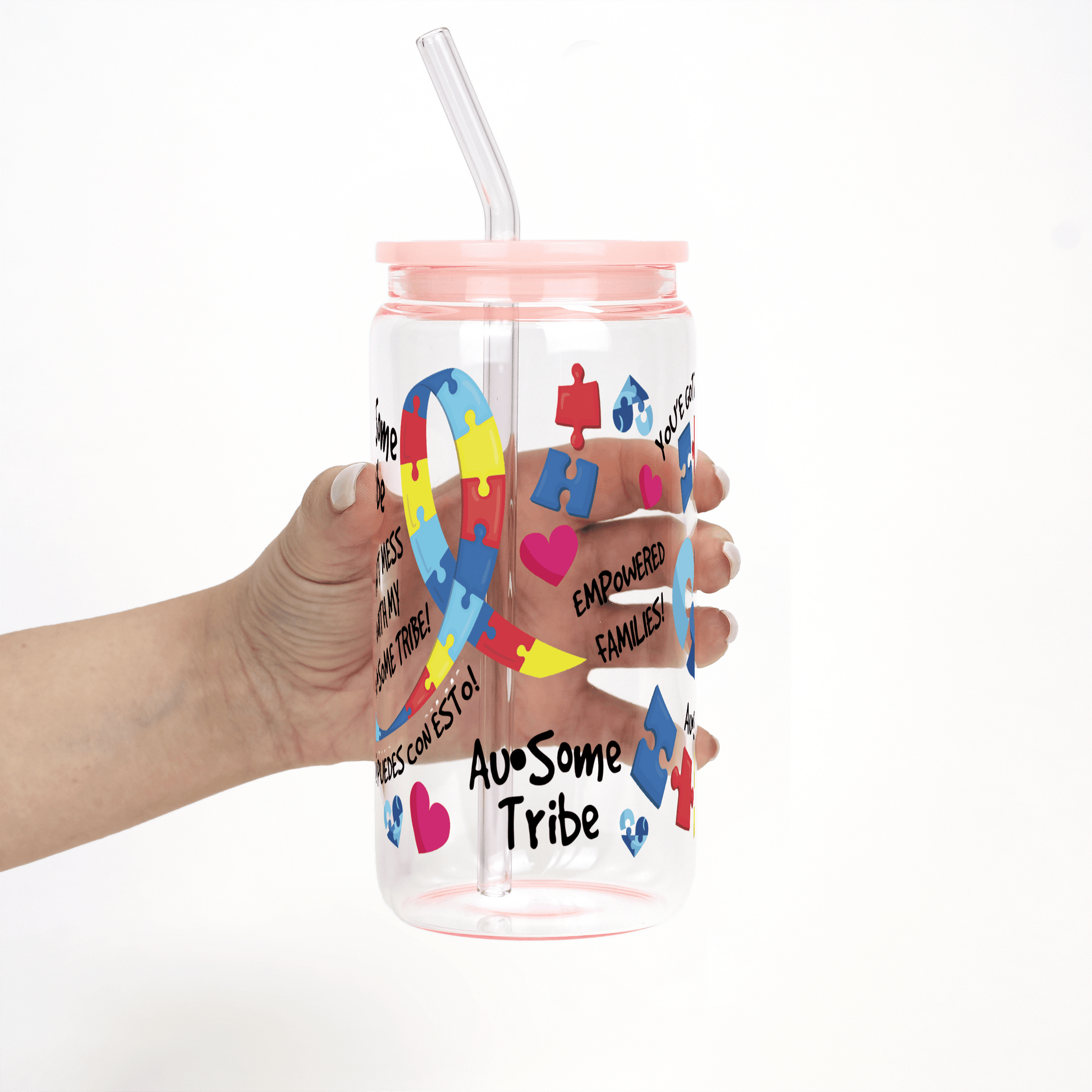 Autism in My Life (Autismo en Mi Vida) Foundation Cups with Lid and Straw - ALL SIZES from Sip Sip Hooray – Tumblers