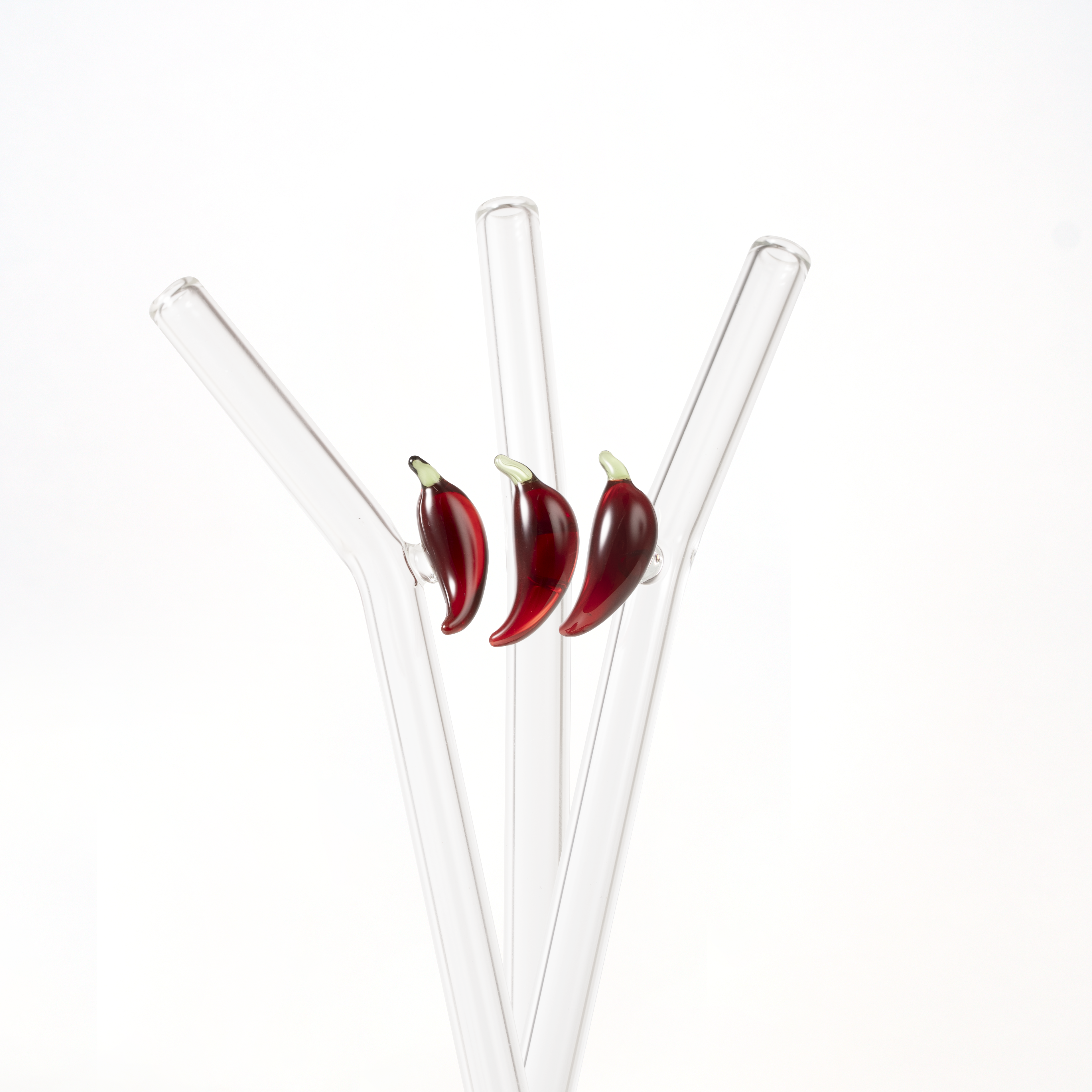 Chili Pepper Glass Straws