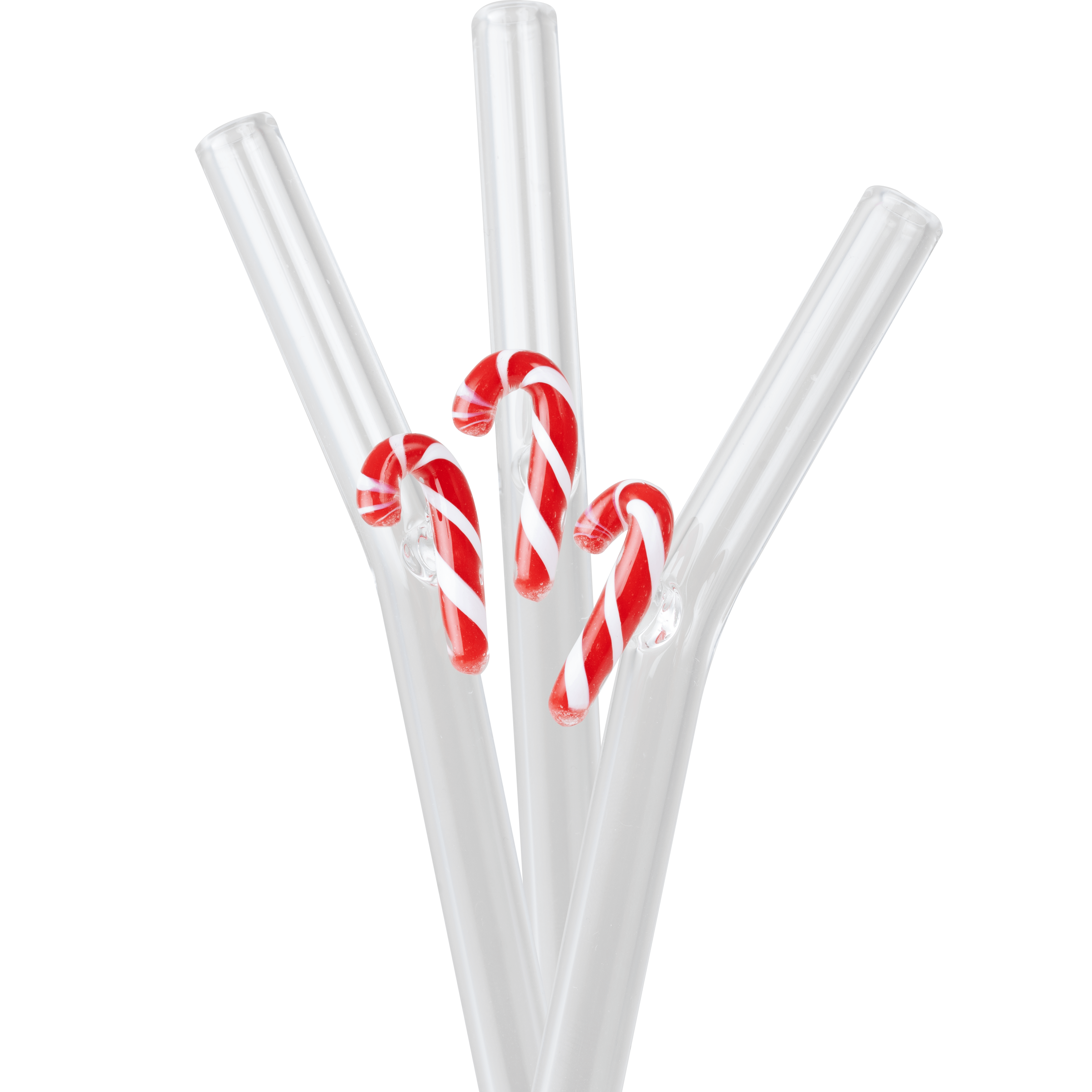 Christmas Themed Glass Straws