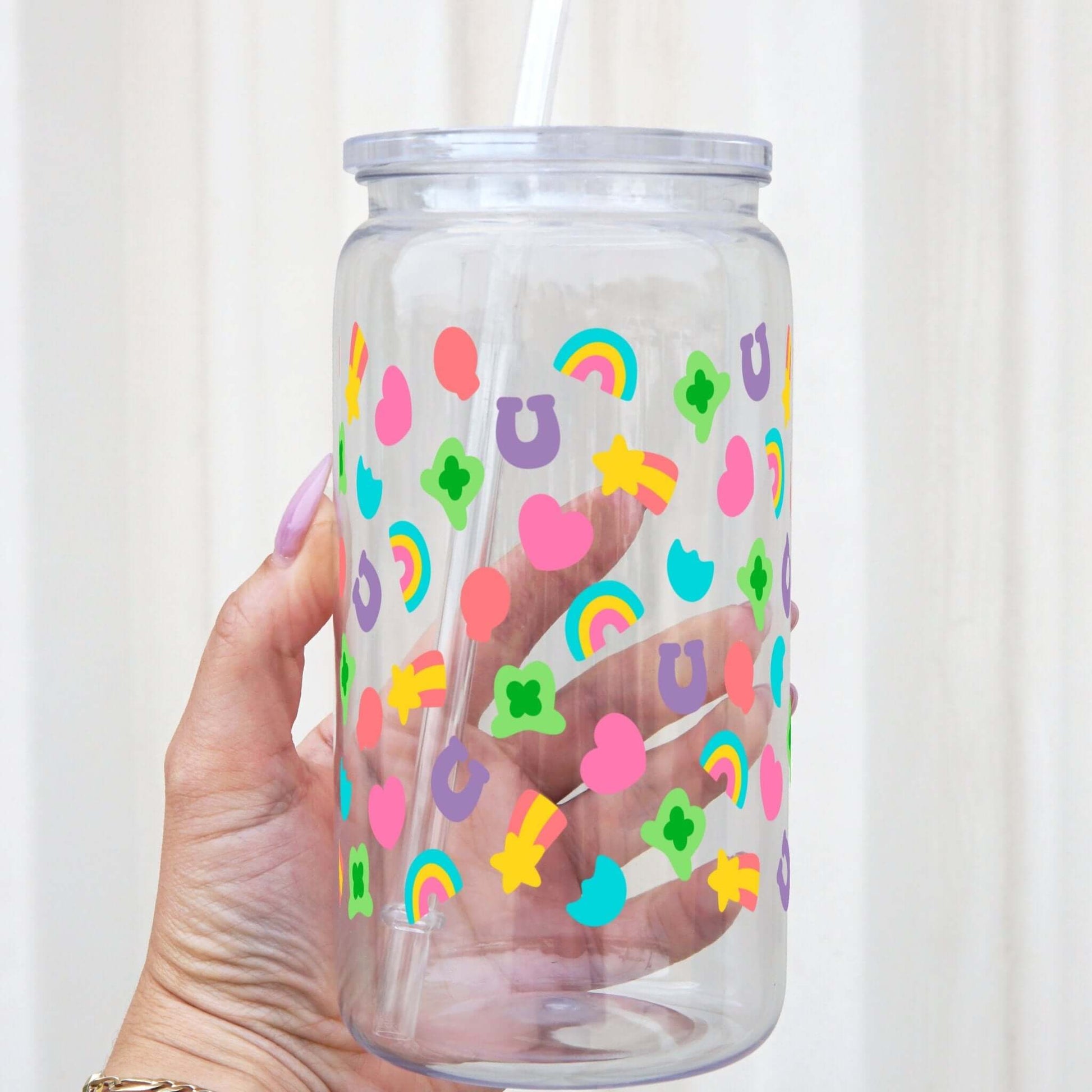 St Patrick's Day Lucky Charms Cup With Lid and Straw from Sip Sip Hooray – Drinkware