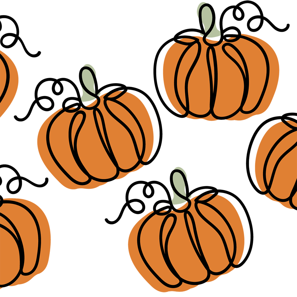 Fall glass cups with pumpkin designs from the I'm an Autumn collection by Sip-Sip Hooray!