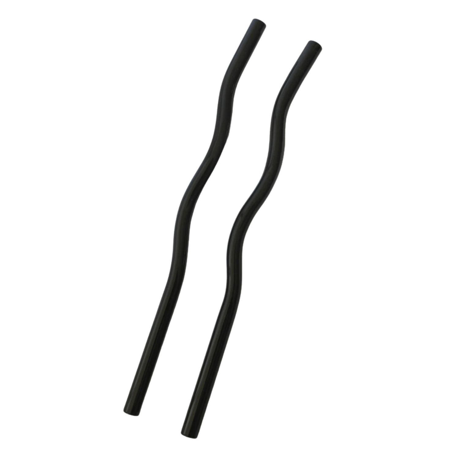 16oz Single Black Glass Reusable Squiggle Straw - Sip Sip Hooray