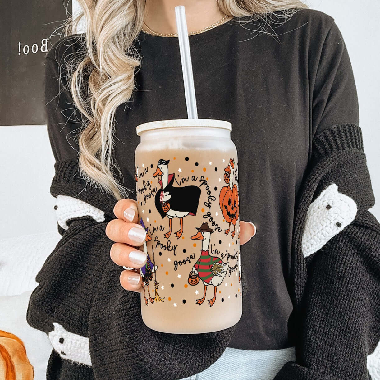 Spooky Goose Cup With Lid and Straw from Sip Sip Hooray – Tumblers