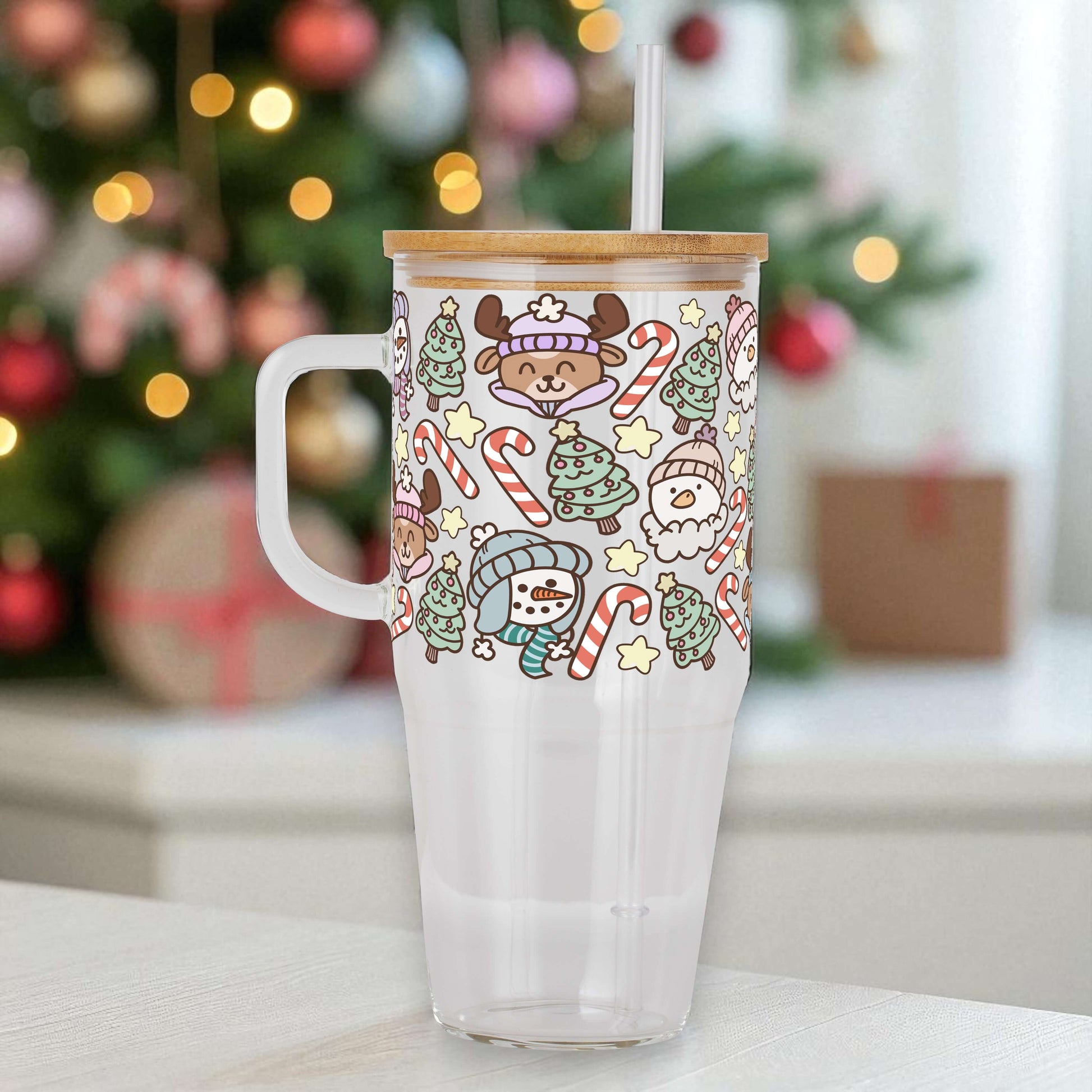 Christmas Cuties 40oz Tumbler with Handle Lid & Straw | Sip Sip Hooray