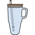 32oz Glass Tumbler with Bamboo Lid