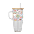 Groovy Dental Glass Cup, Mug & Tumbler with Lid and Straw