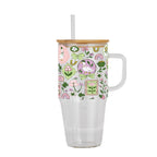 Lucky Geese Glass Cup, Mug & Tumbler with Lid and Straw