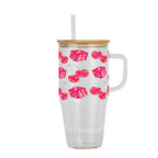 Lucky Girl Glass Cup, Mug & Tumbler with Lid and Straw
