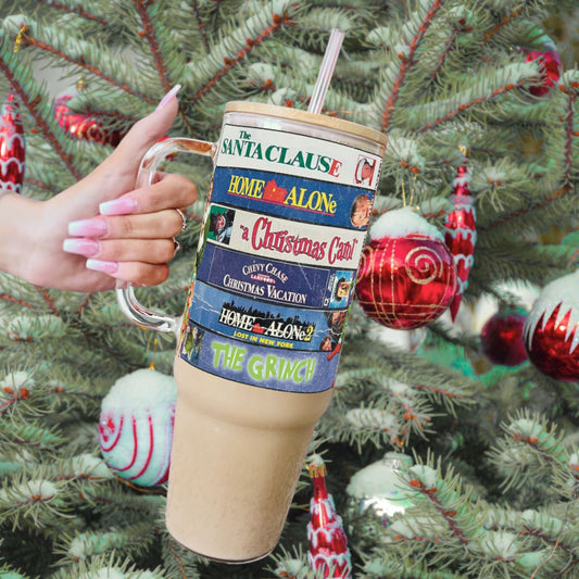 Christmas Movie 40oz Tumbler With Lid and Straw