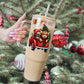 Christmas Highland Cow 40oz Tumbler With Lid and Straw