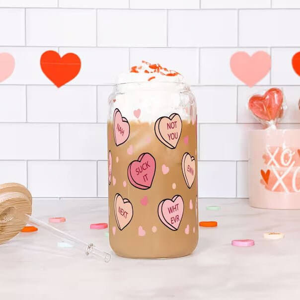 Anti Valentine Can Cup With Lid and Straw from Sip Sip Hooray – Mugs