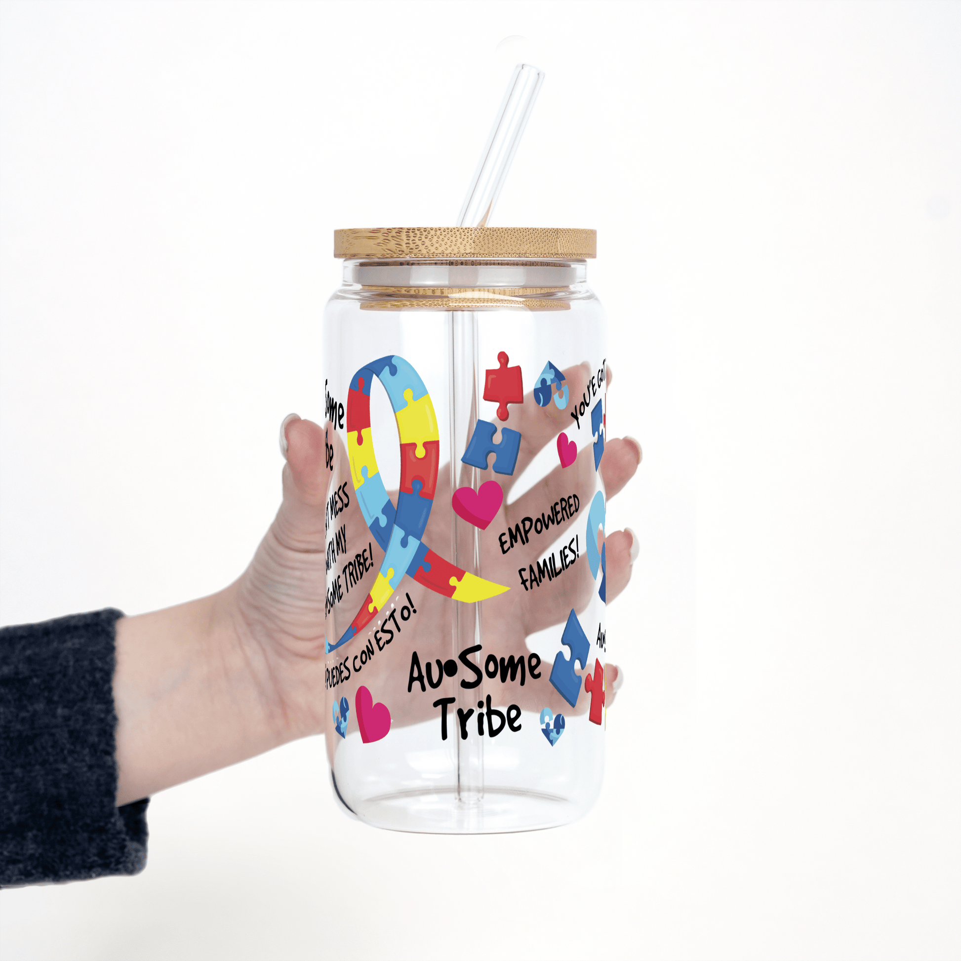 Autism in My Life (Autismo en Mi Vida) Foundation Cups with Lid and Straw - ALL SIZES from Sip Sip Hooray – Tumblers