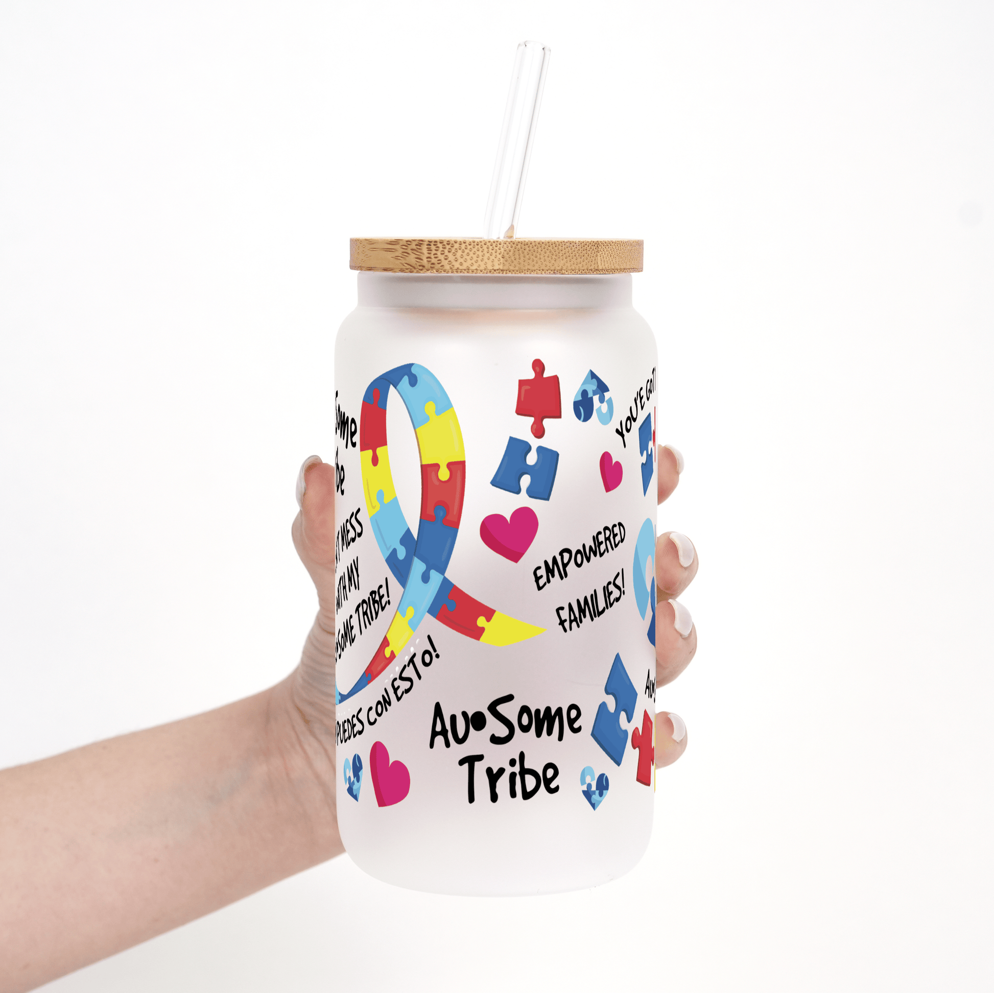 Autism in My Life (Autismo en Mi Vida) Foundation Cups with Lid and Straw - ALL SIZES from Sip Sip Hooray – Tumblers