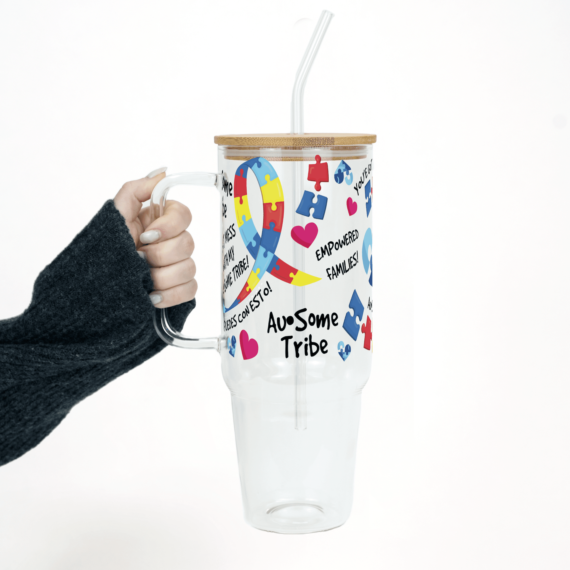 Autism in My Life (Autismo en Mi Vida) Foundation Cups with Lid and Straw - ALL SIZES from Sip Sip Hooray – Tumblers