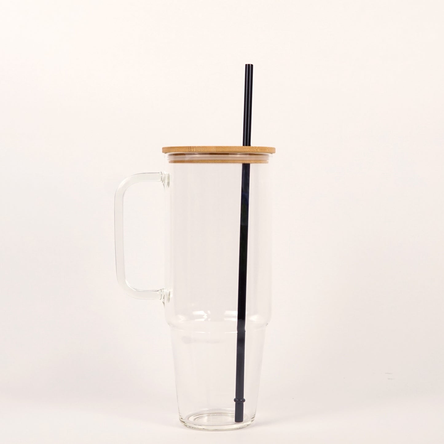 Black 40oz Tumbler Plastic Reusable Straw