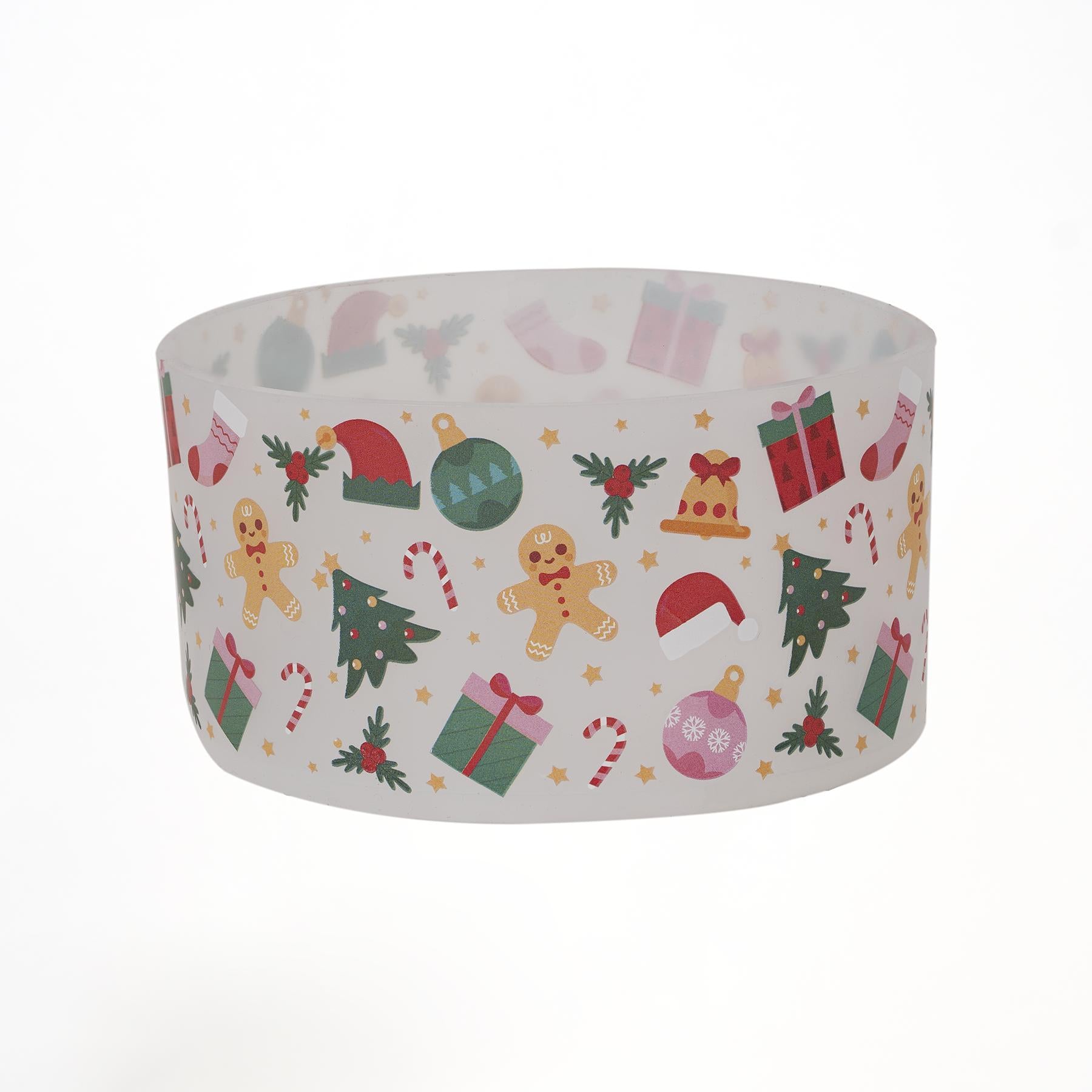 Gingerbread Cheer Silicone Boot Cover, Universal Bottom Protector for 32oz & 40oz Tumblers