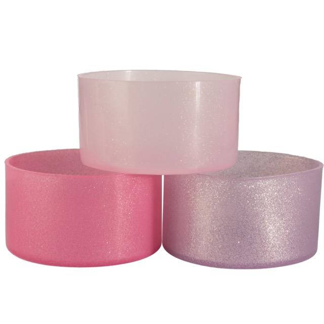 Light Pink Glitter Silicone Boot Cover, Universal Bottom Protector for 32oz & 40oz Tumblers