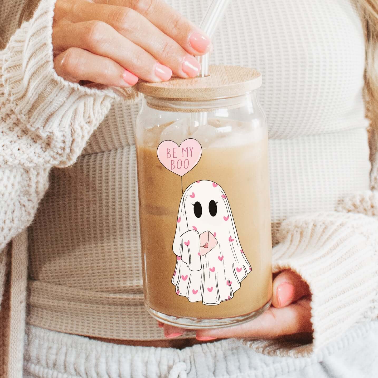 Be My Boo Ghostie Cup with Lid and Straw from Sip Sip Hooray – Tumblers