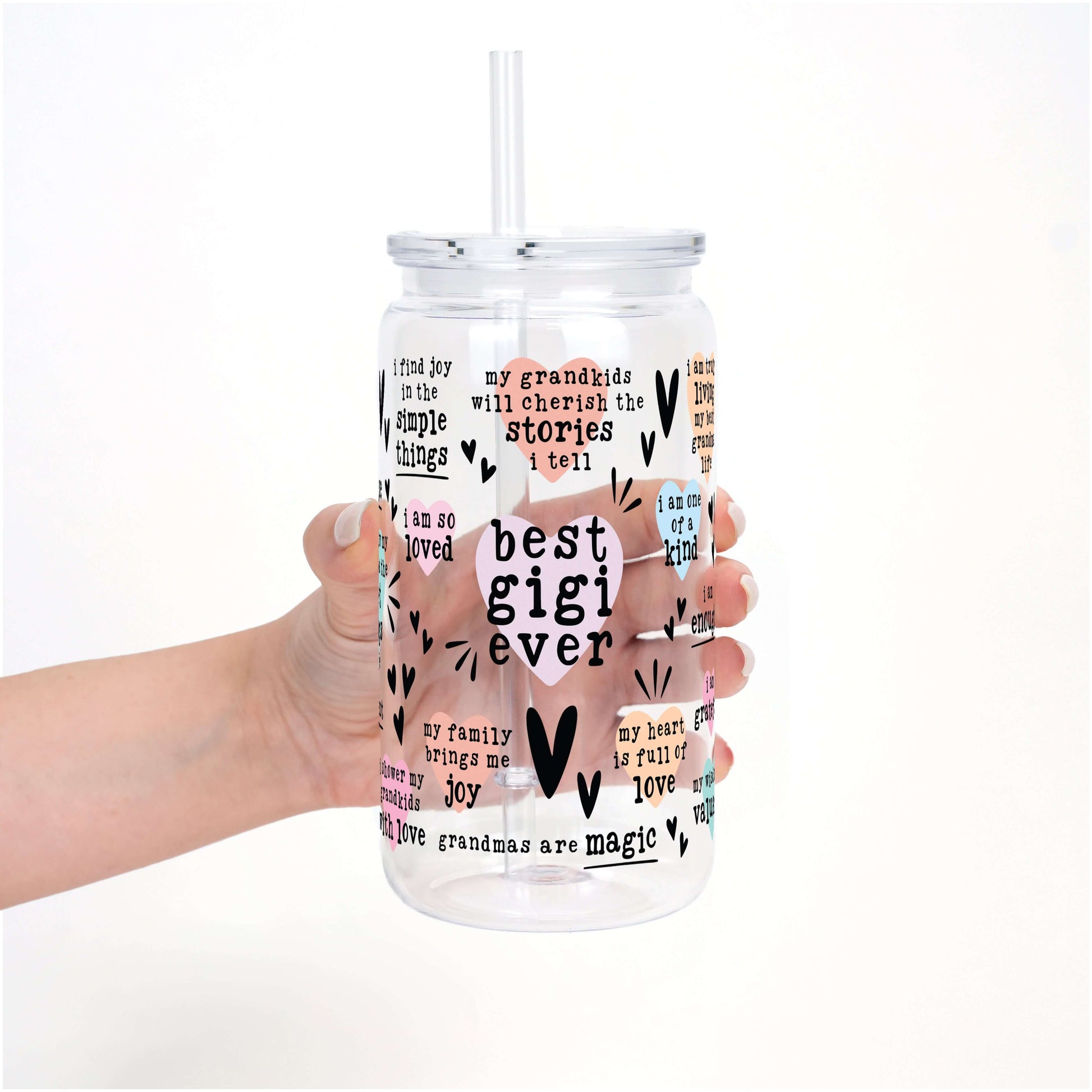 Best Grandma, Gigi, or Nana Ever Cup With Lid and Straw from Sip Sip Hooray – Tumblers