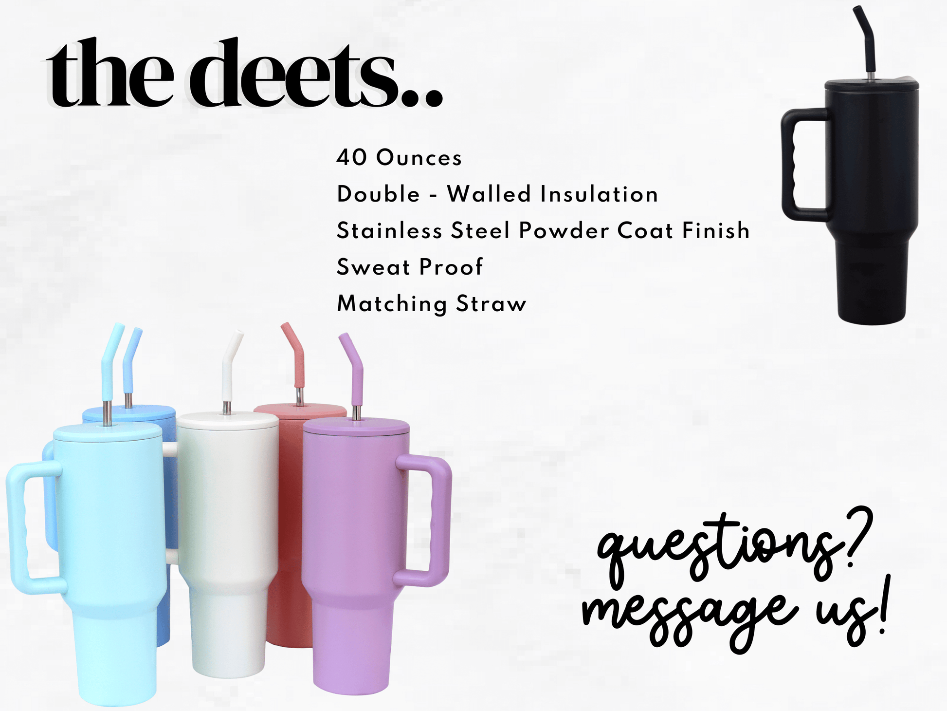 Birth Flower Garden 40oz Metal Tumbler With Lid and Straw from Sip Sip Hooray – Drinkware