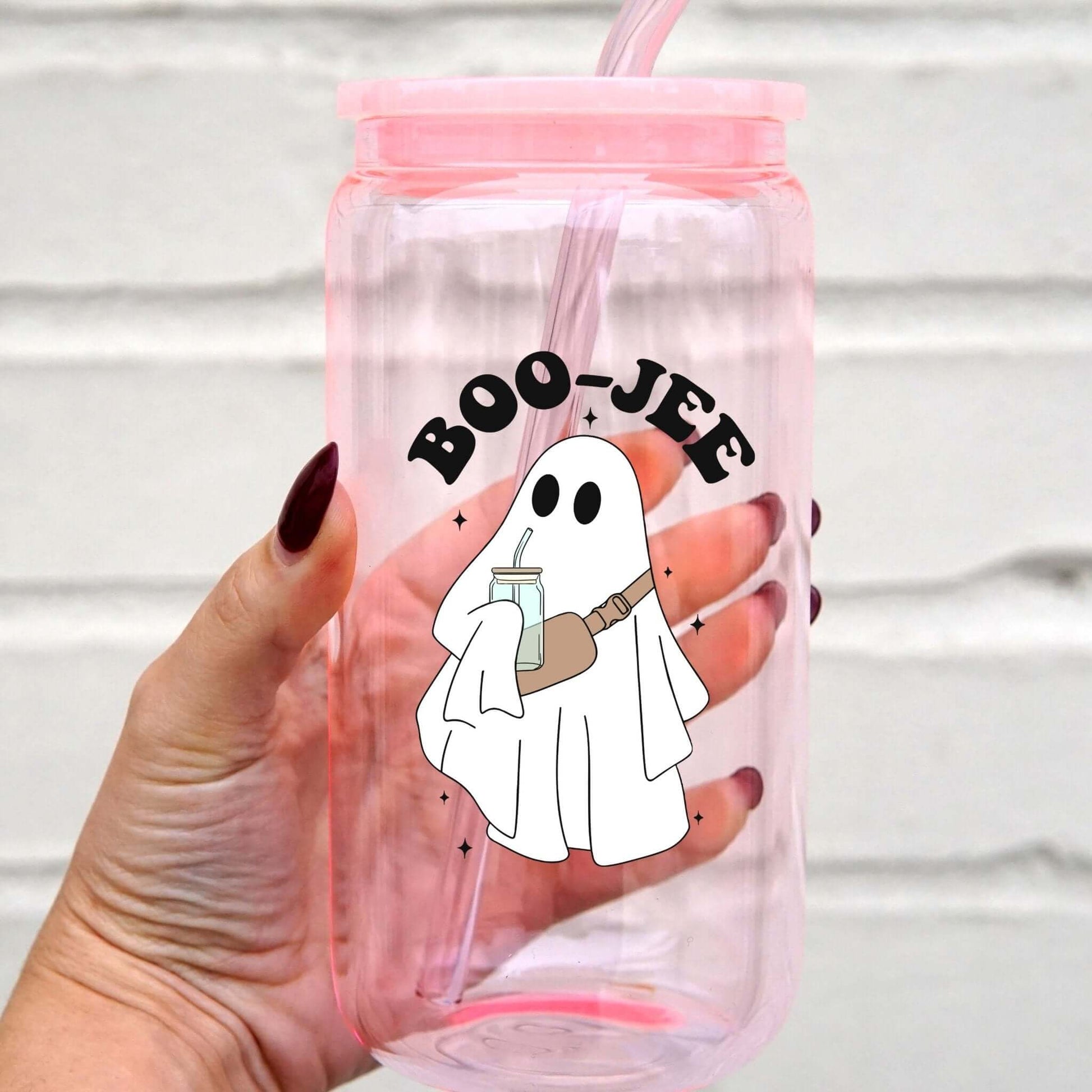 Boo-Jee Ghost Cup with Lid and Straw from Sip Sip Hooray – Tumblers