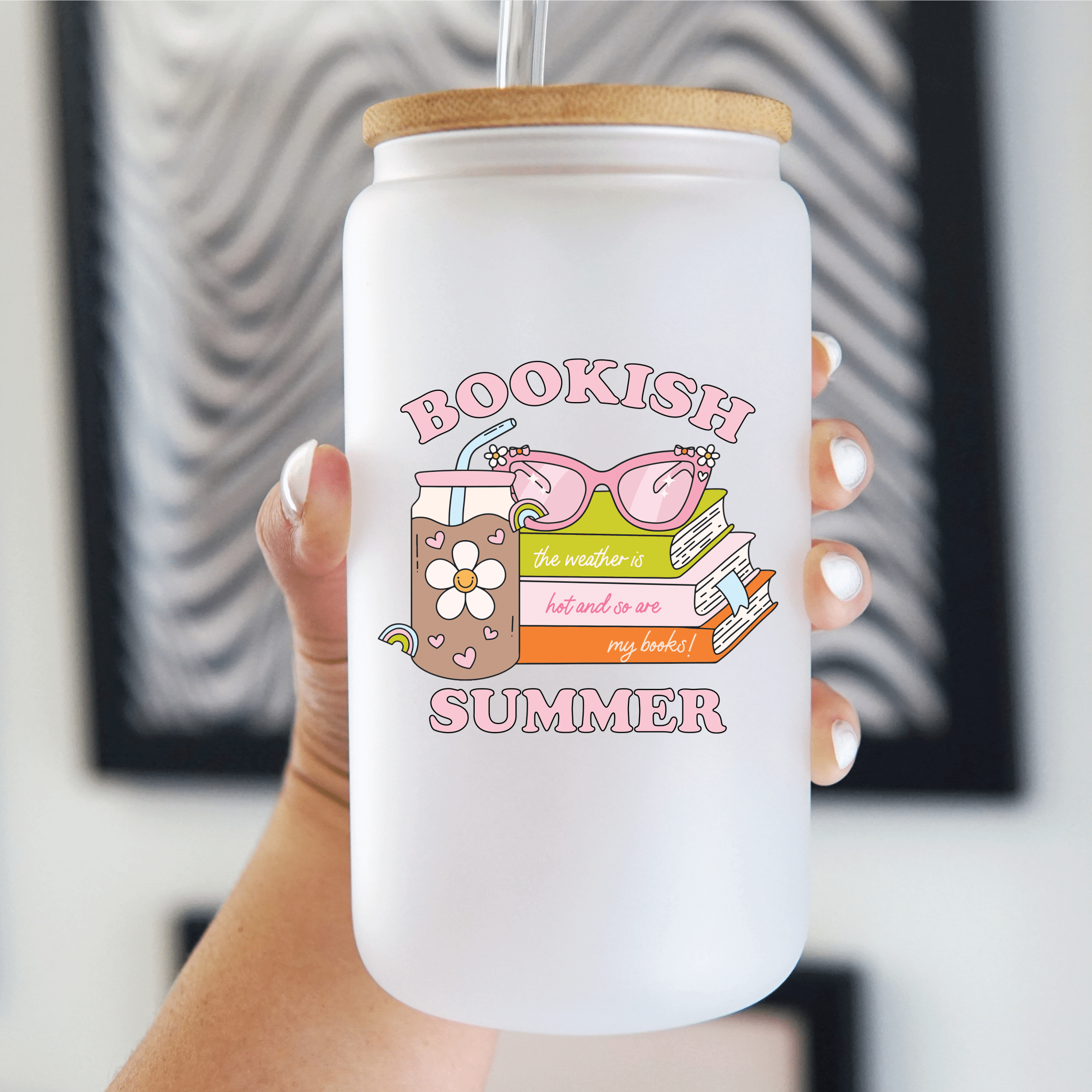 Bookish Summer Cup With Lid and Straw