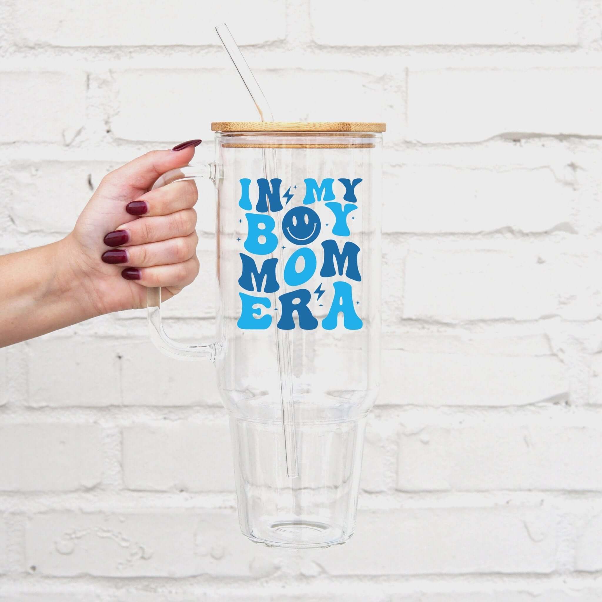 Boy Mom Era Tumbler With Lid and Straw