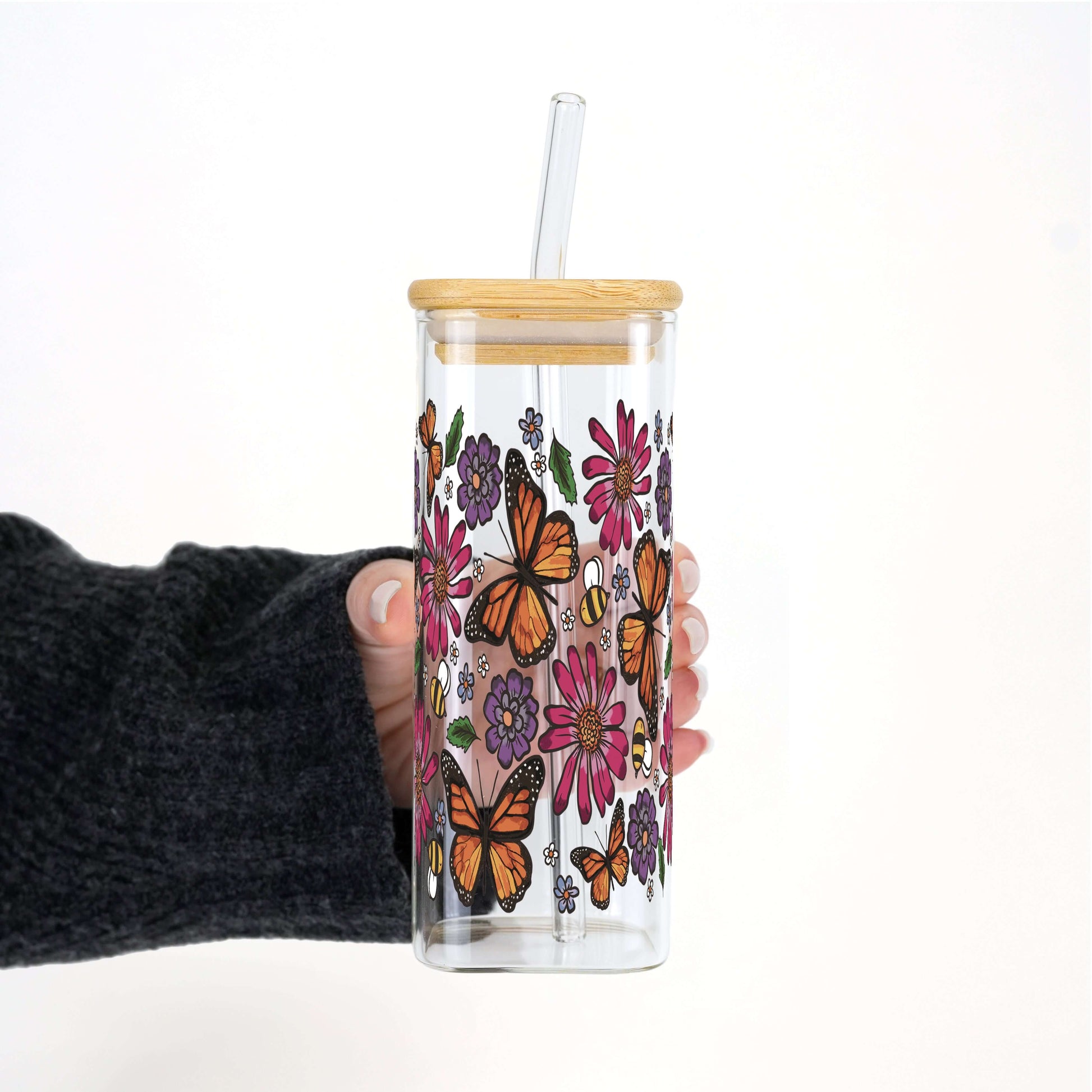 Butterfly Garden Cup with Lid and Straw from Sip Sip Hooray – Tumblers