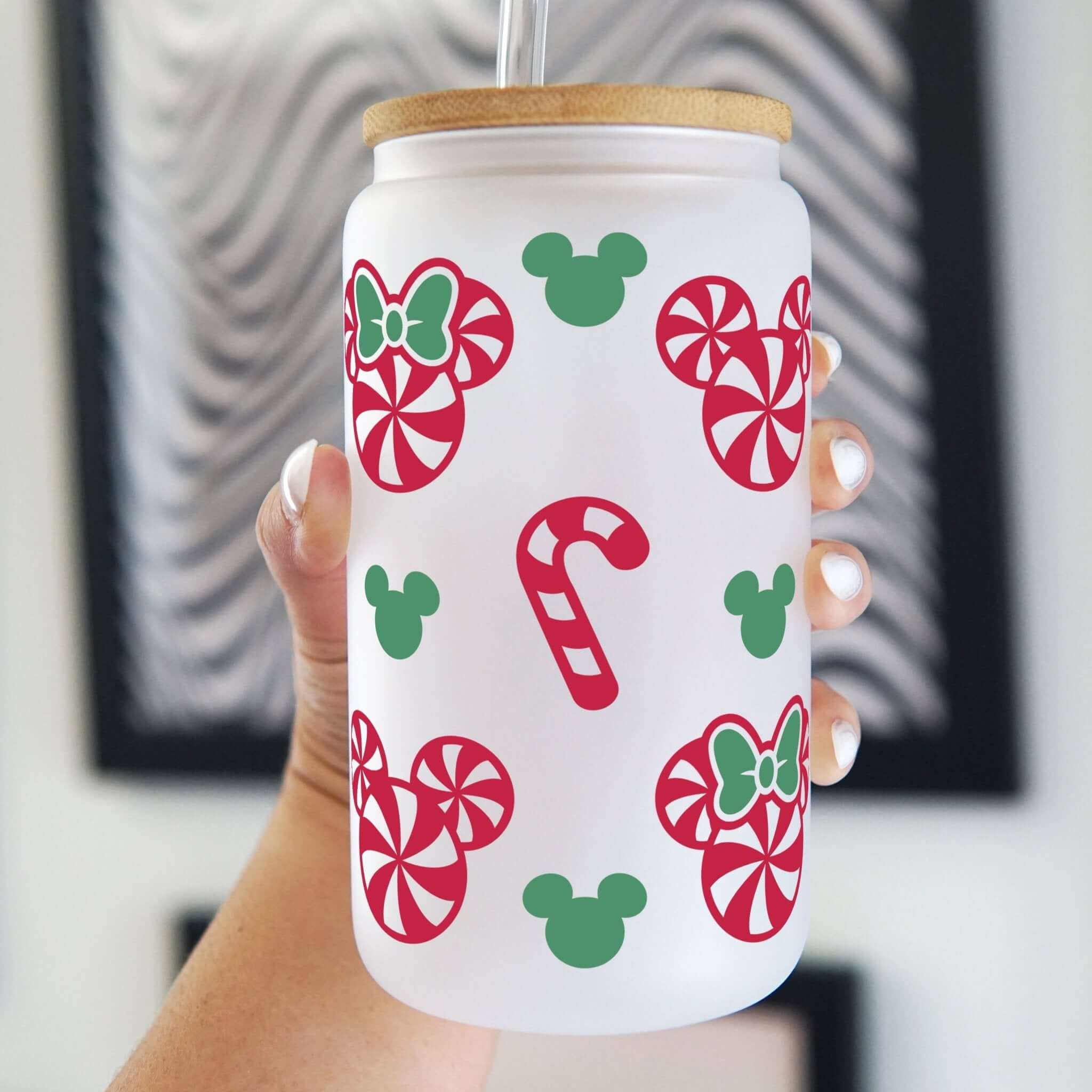 Candy Mouse Cup with Lid and Straw