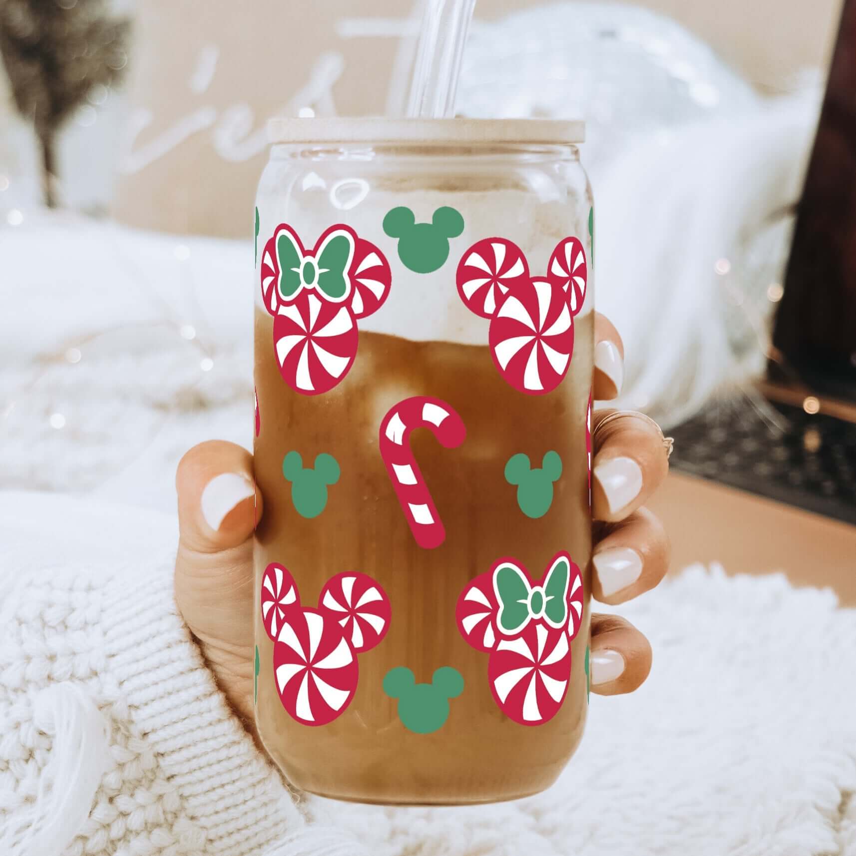 Candy Mouse Cup with Lid and Straw