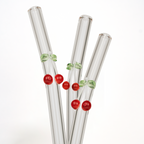 Cherry On Top Glass Straws from Sip Sip Hooray – Drinking Straws & Stirrers