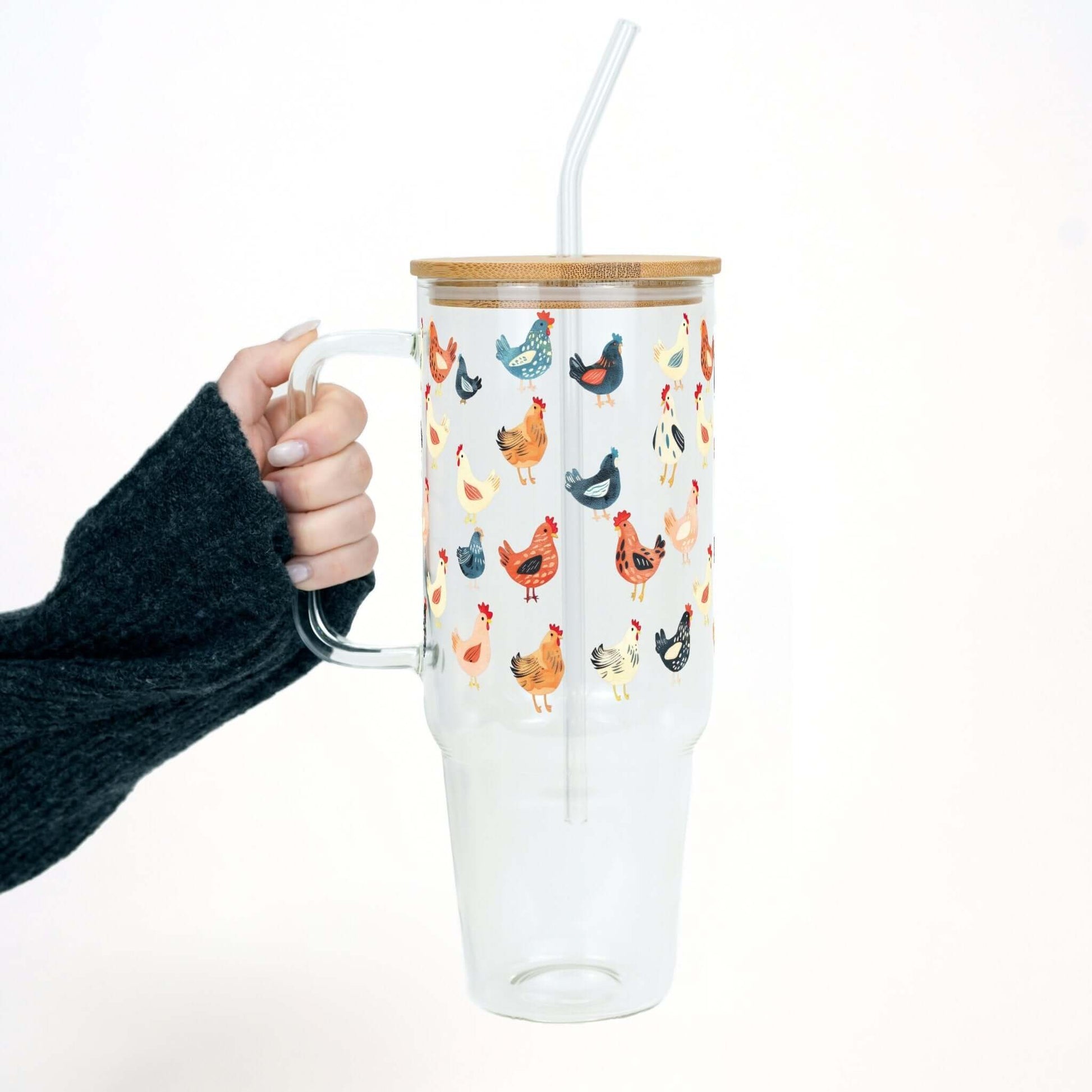 Chicken Lover 40oz Tumbler With Handle Lid and Straw from Sip Sip Hooray – Tumblers