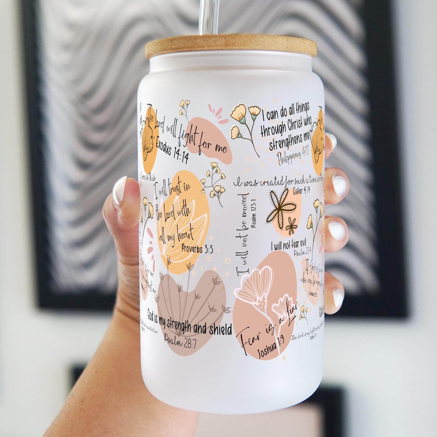 Christian Affirmations Cup with Lid and Straw from Sip Sip Hooray – Tumblers