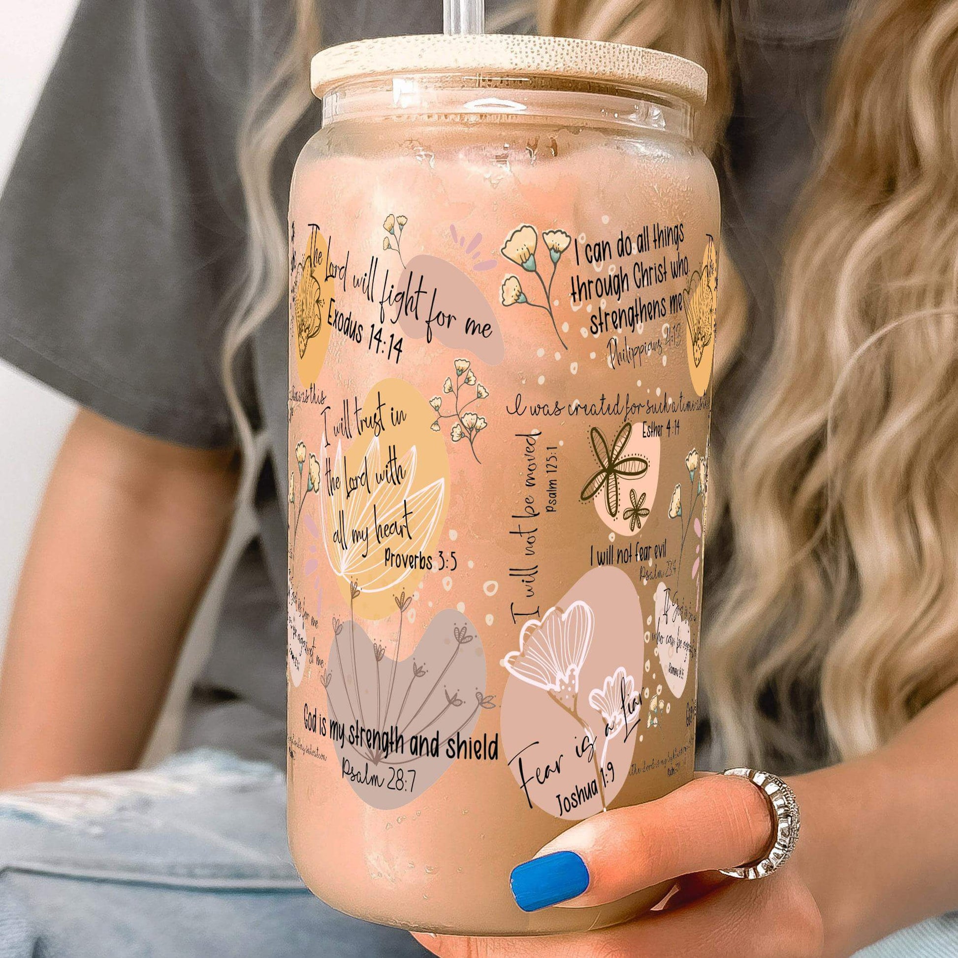 Christian Affirmations Cup with Lid and Straw from Sip Sip Hooray – Tumblers