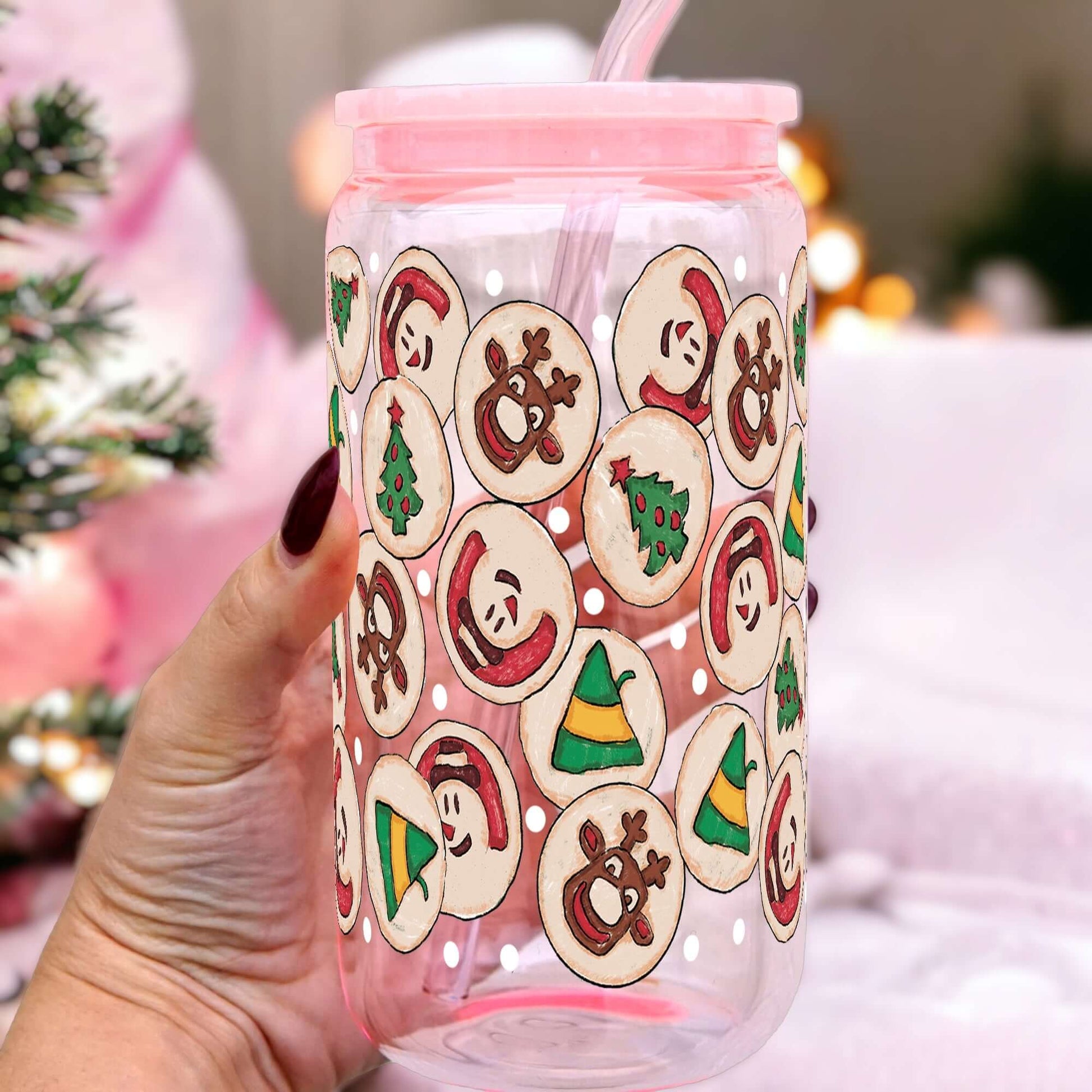 Christmas Cookies Cup With Lid and Straw from Sip Sip Hooray – Tumblers