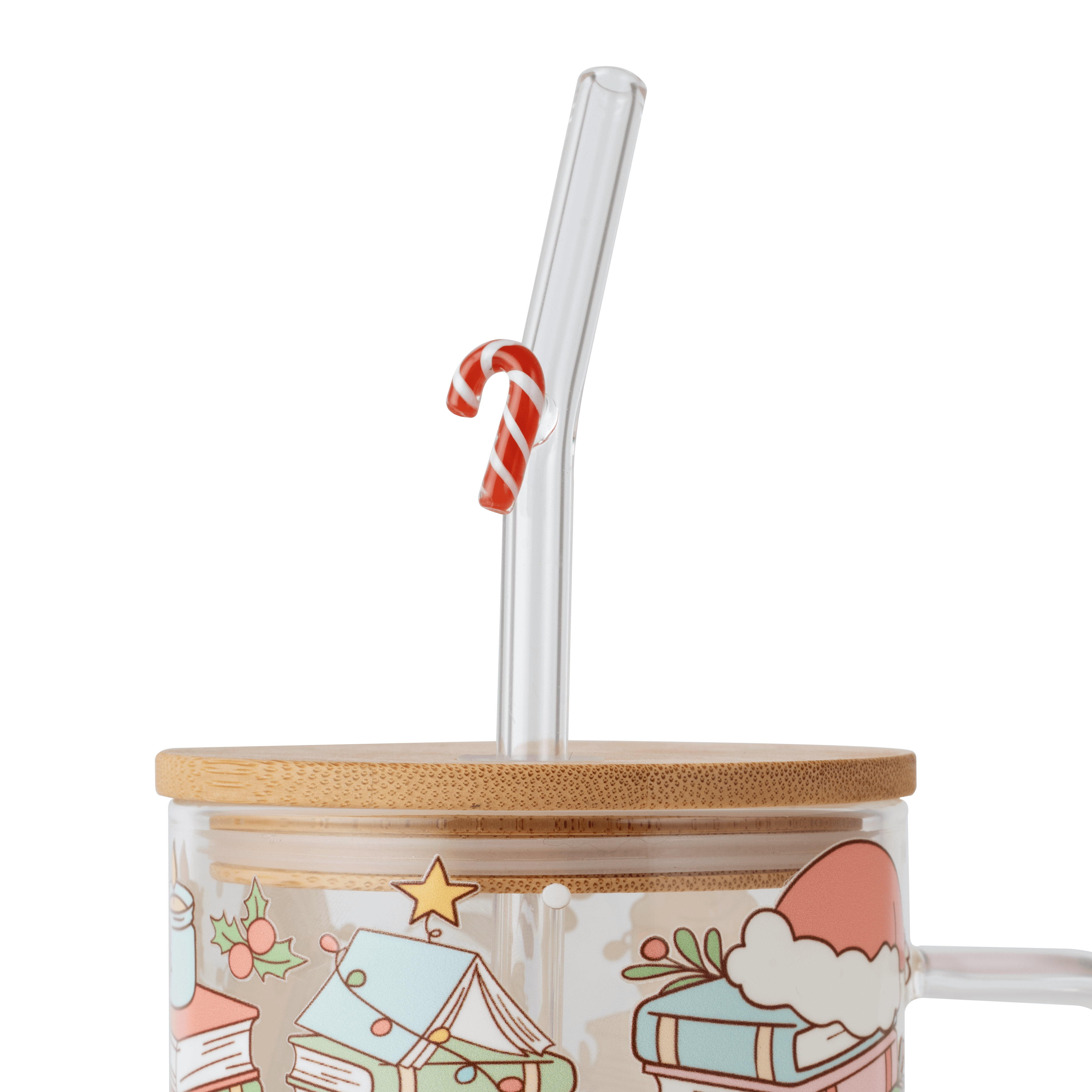 Christmas Themed Glass Straws