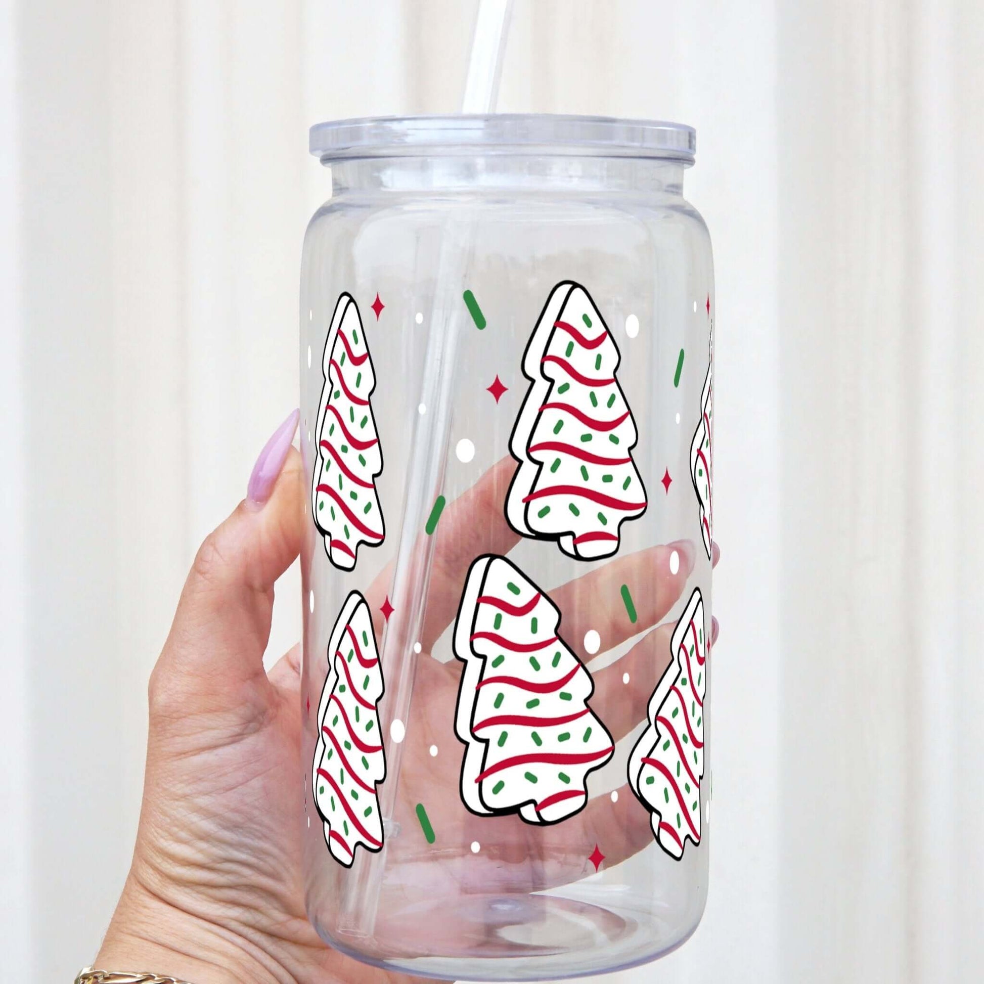 Christmas Holiday Cakes Cup with Lid and Straw from Sip Sip Hooray – Tumblers