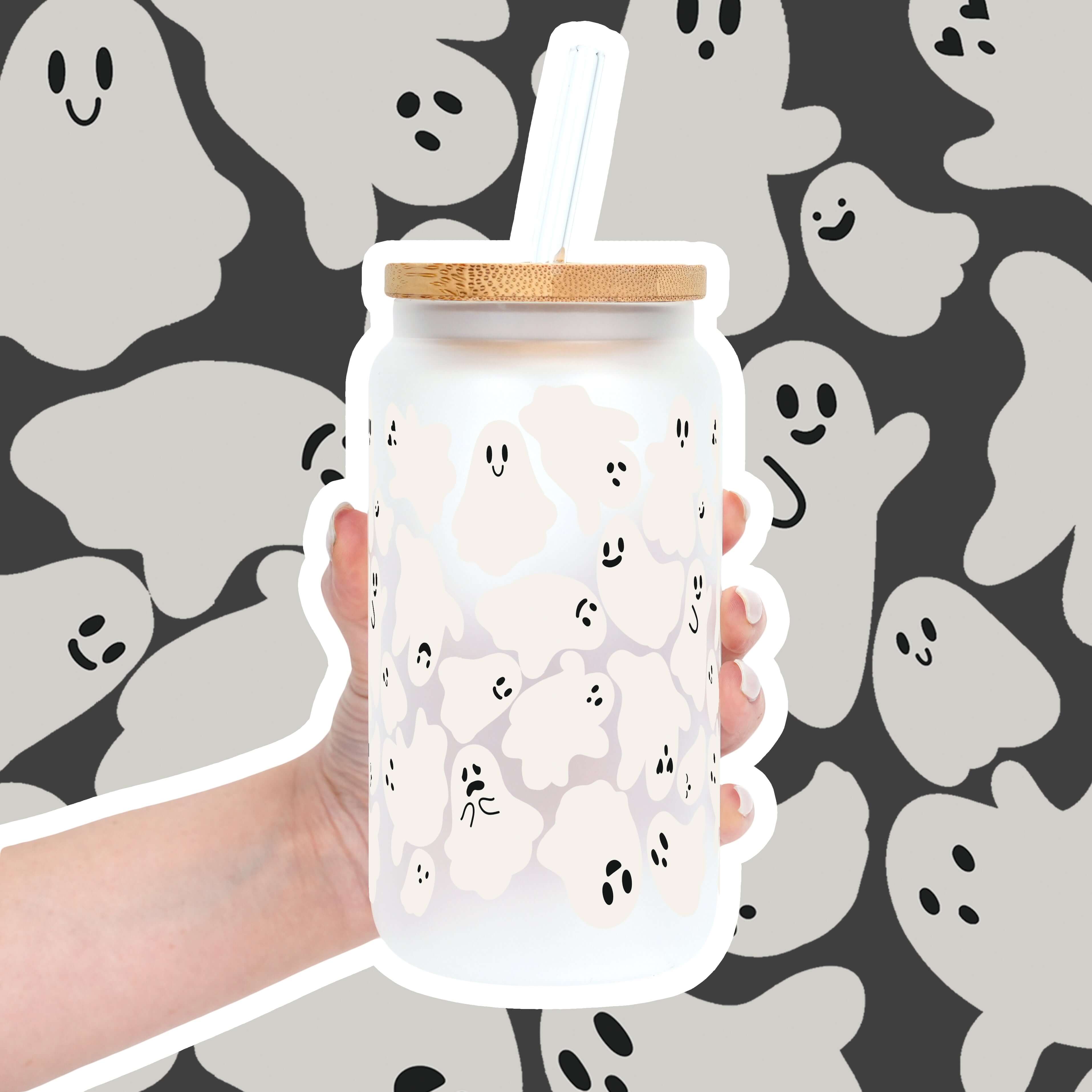 Classic Ghosties Cup With Lid and Straw