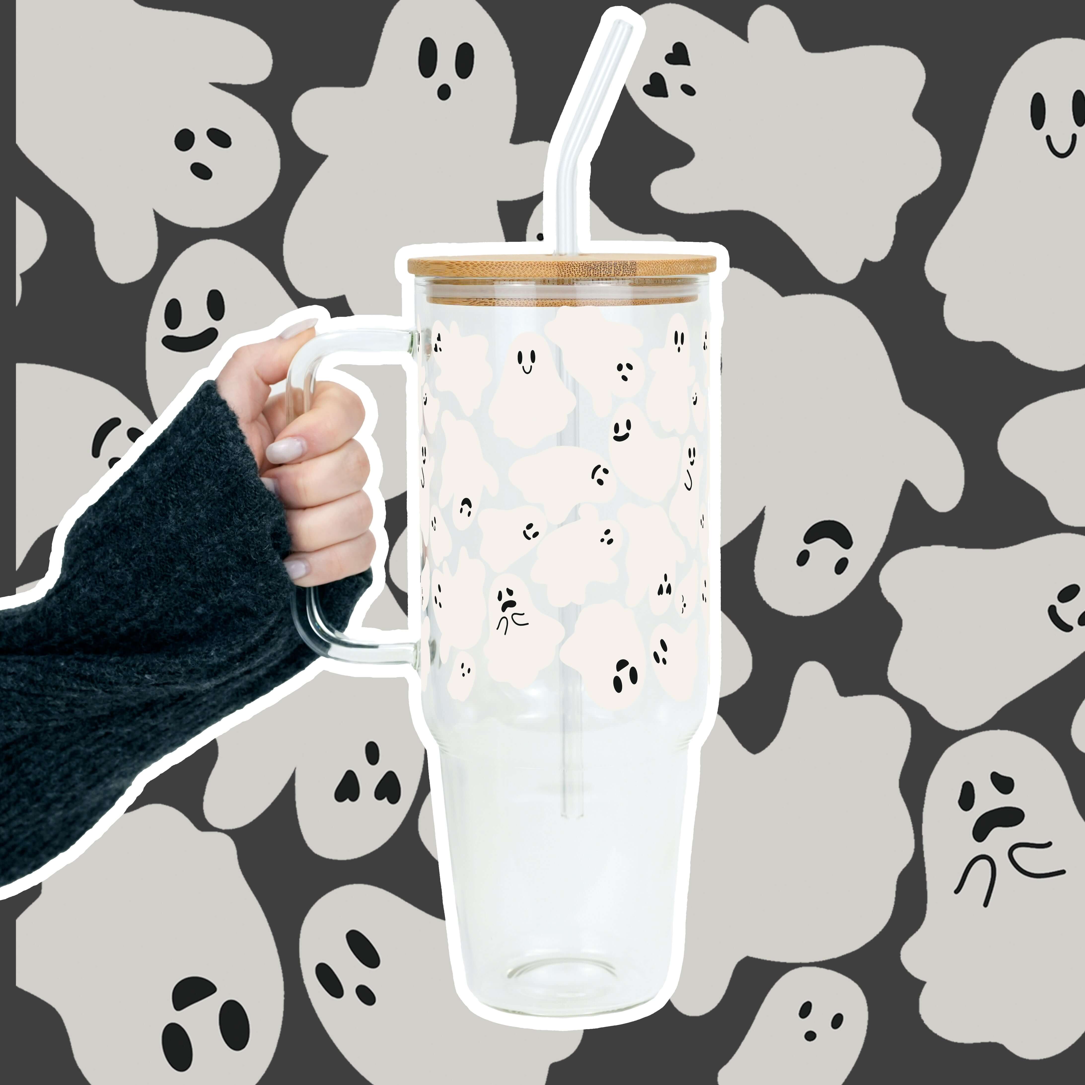 Classic Ghosties Tumbler with Lid and Straw