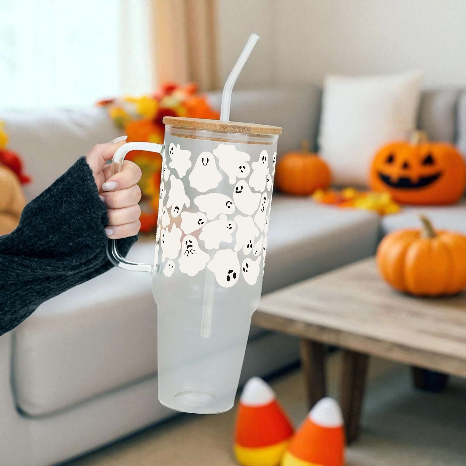 Classic Ghosties 40oz Tumbler with Lid and Straw from Sip Sip Hooray – Tumblers