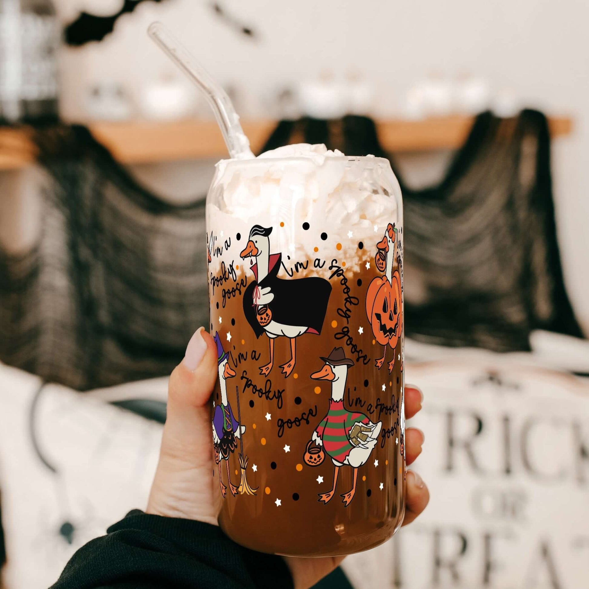 Spooky Goose Cup With Lid and Straw from Sip Sip Hooray – Tumblers