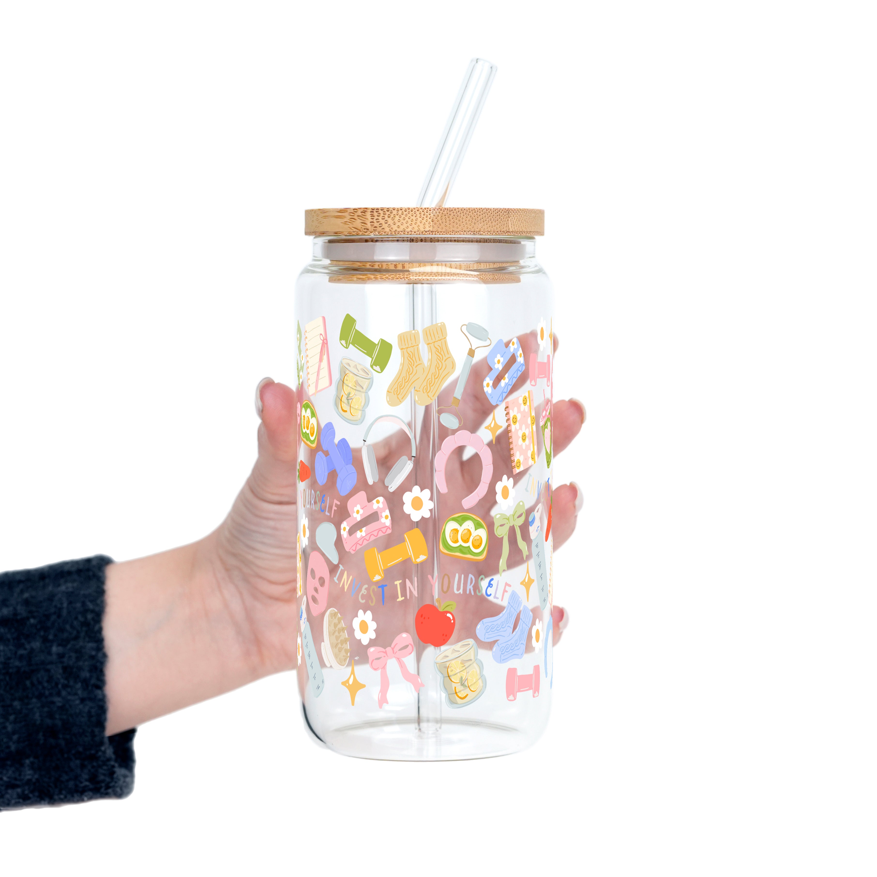 Wellness Girly Cup with Lid & Straw