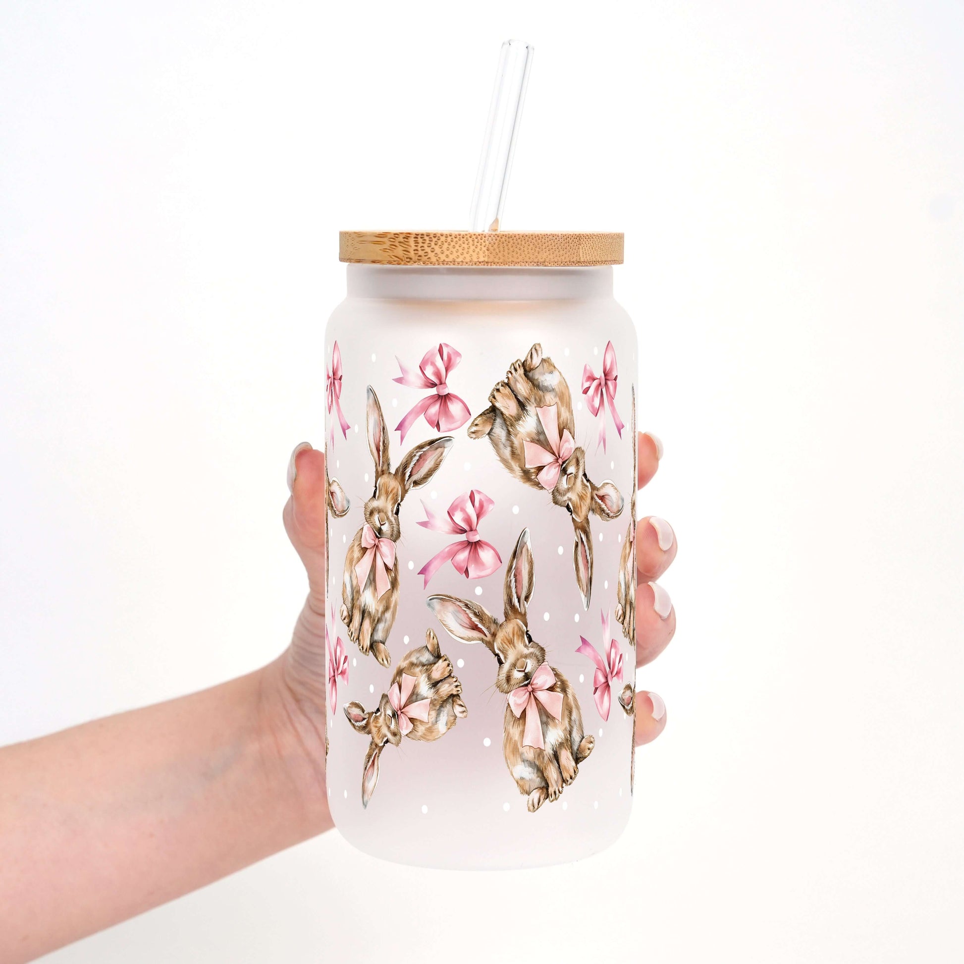 Coquette Easter Bunny Cup with Lid and Straw from Sip Sip Hooray – Uncategorized