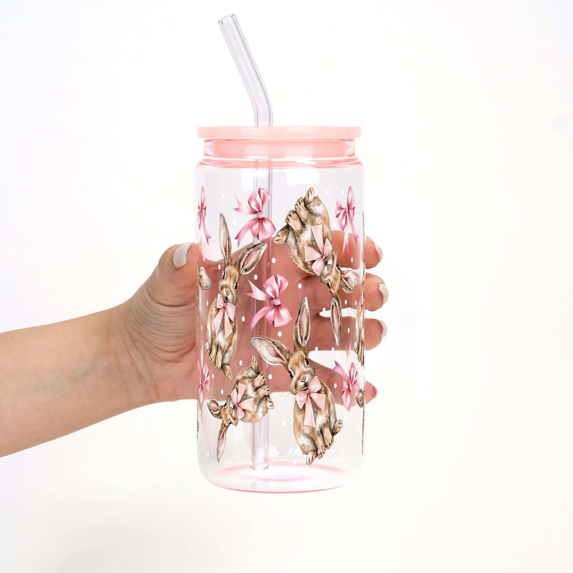 Coquette Easter Bunny Cup with Lid and Straw from Sip Sip Hooray – Uncategorized