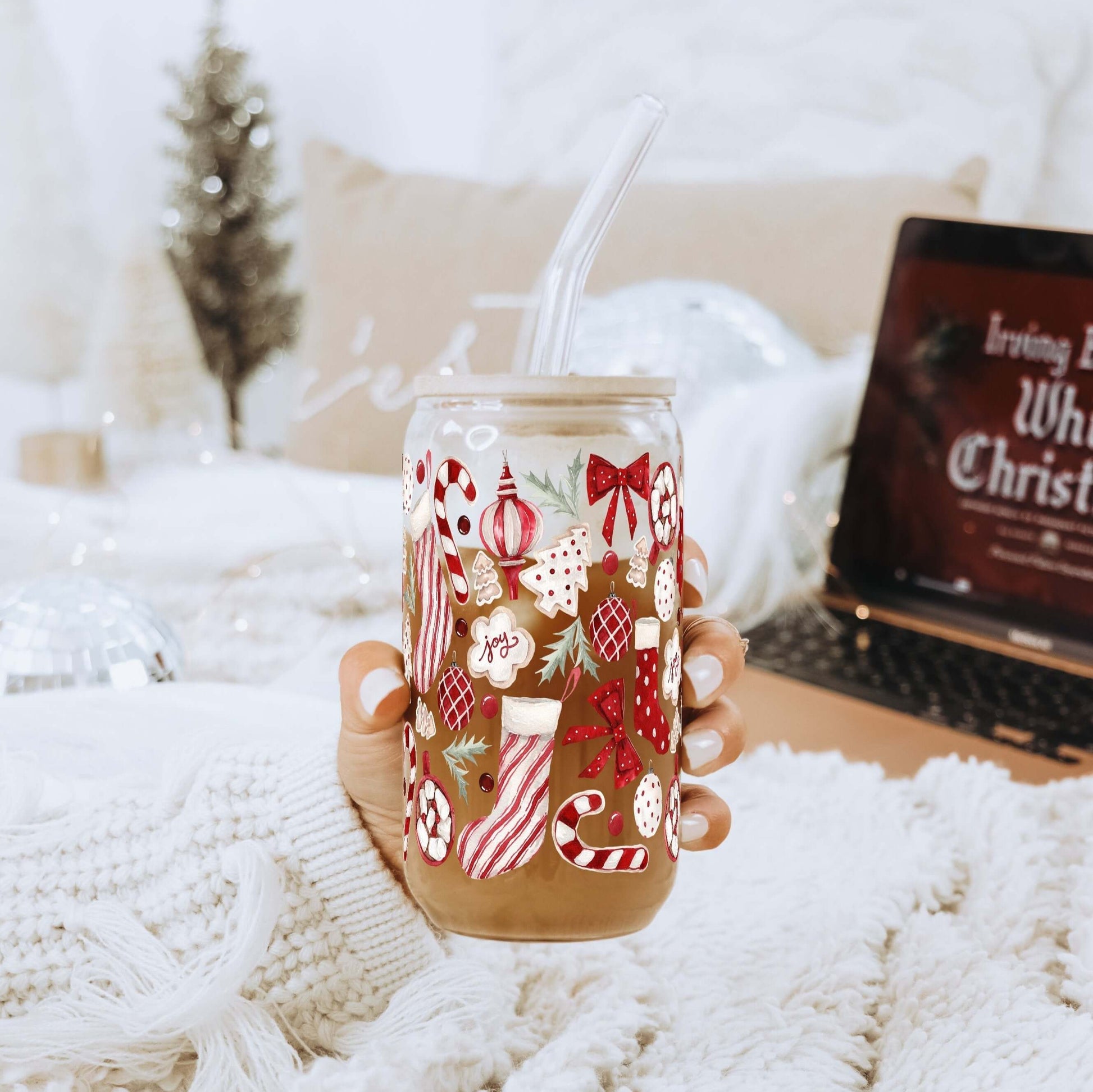 Cozy Christmas Things Cup With Lid and Straw from Sip Sip Hooray – Mugs