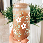 Cute Smiley Daisy Cup With Lid and Straw from Sip Sip Hooray – Tumblers