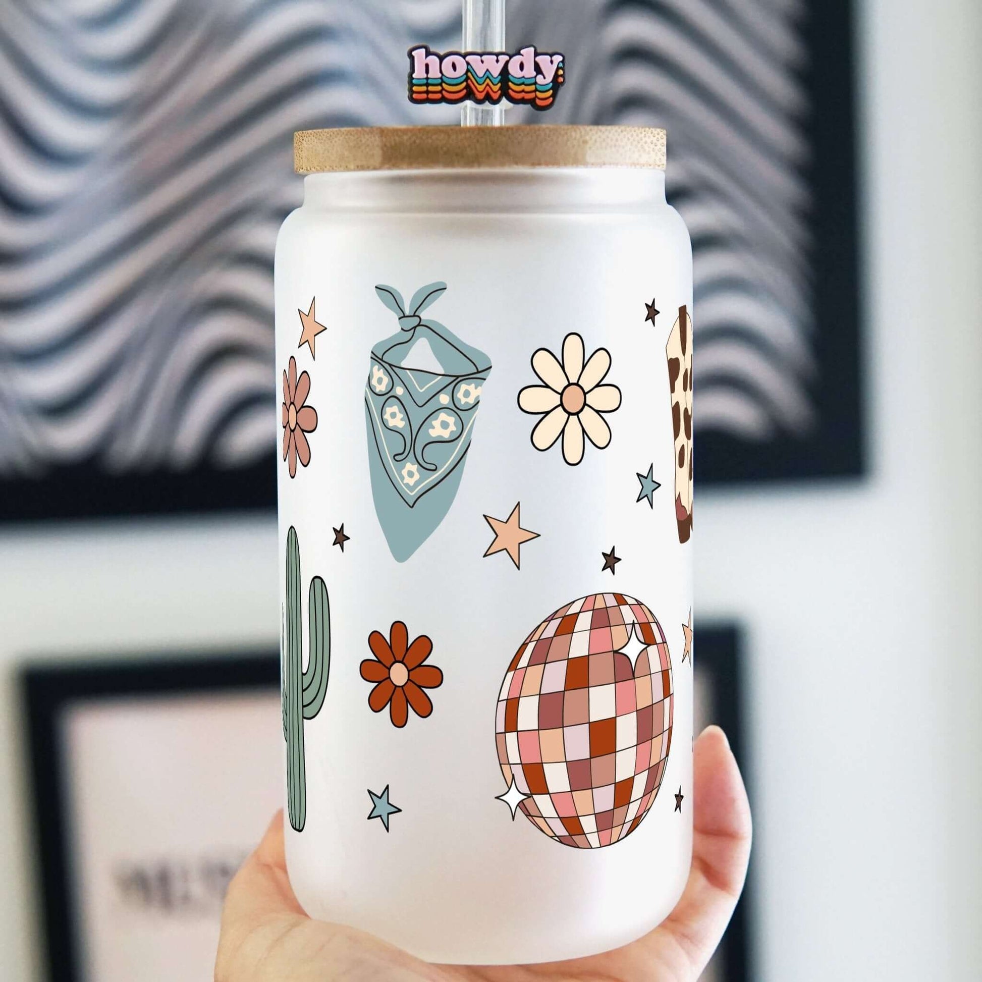 Cute Western Disco Cup with Lid and Straw from Sip Sip Hooray – Tumblers