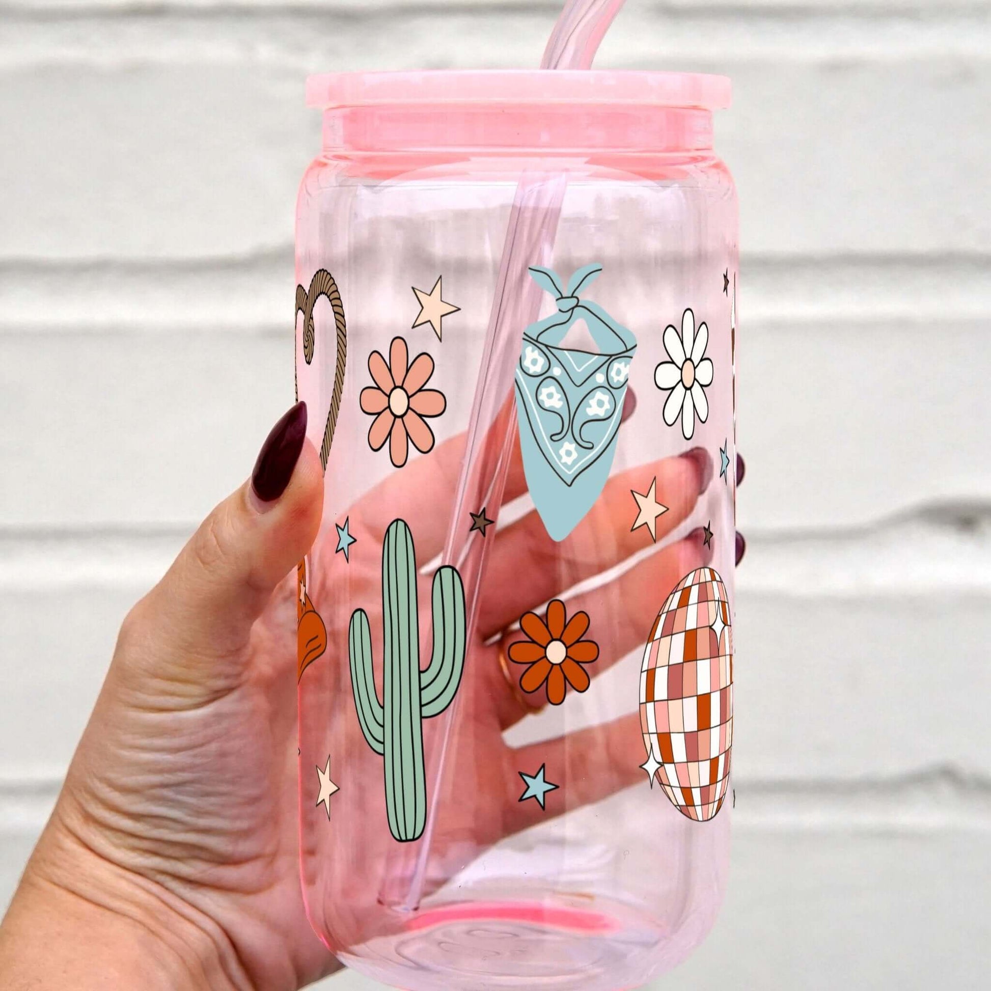 Cute Western Disco Cup with Lid and Straw from Sip Sip Hooray – Tumblers