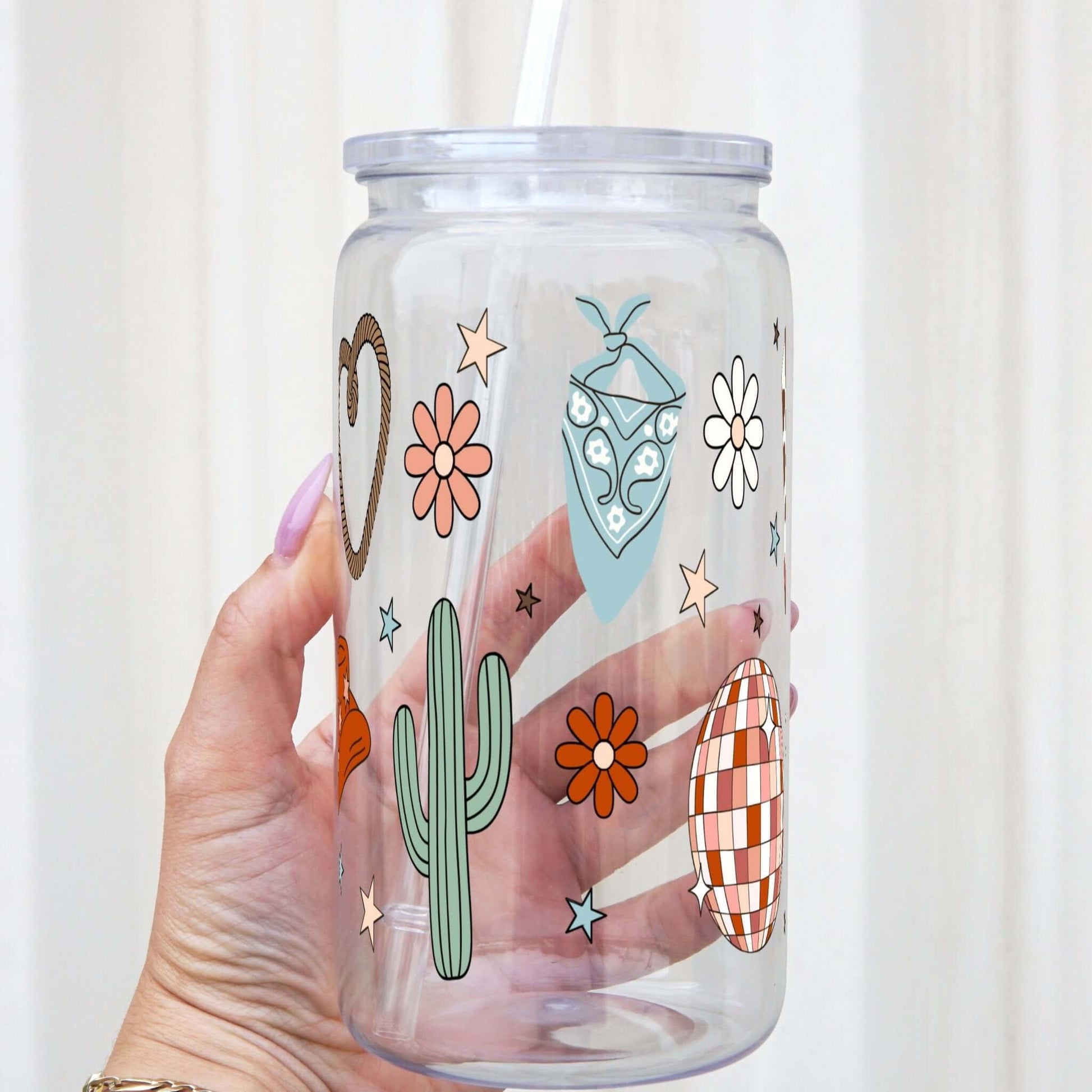 Cute Western Disco Cup with Lid and Straw from Sip Sip Hooray – Tumblers