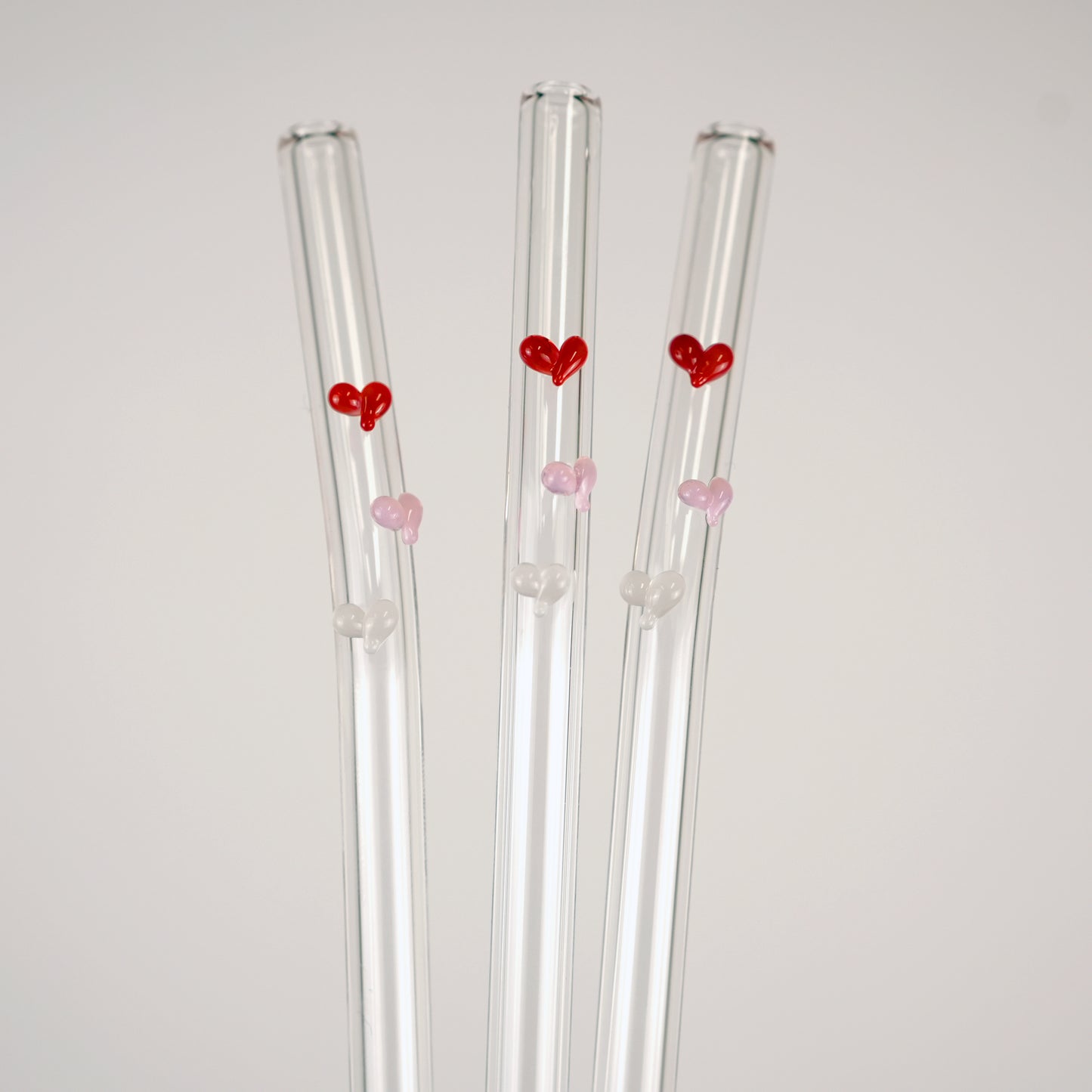 Mini Hearts Glass Straw